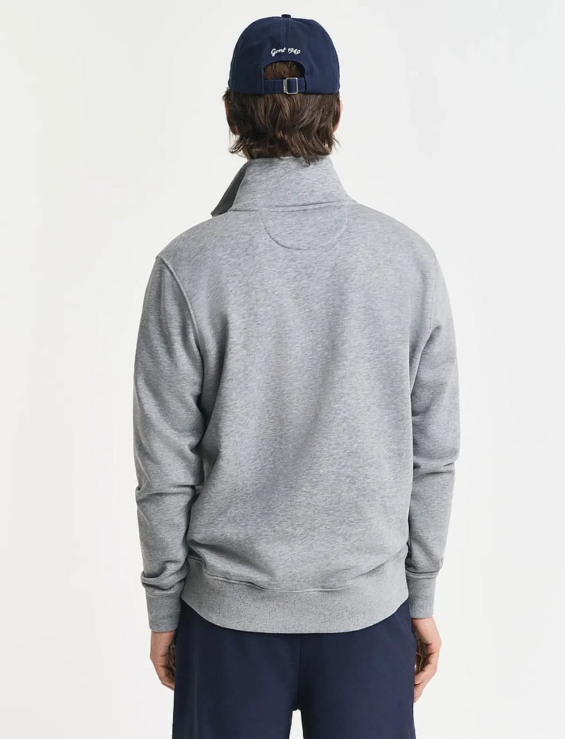 GANT - REG SHIELD HALF ZIP SWEAT - shop efter anledning - grey melange - 3