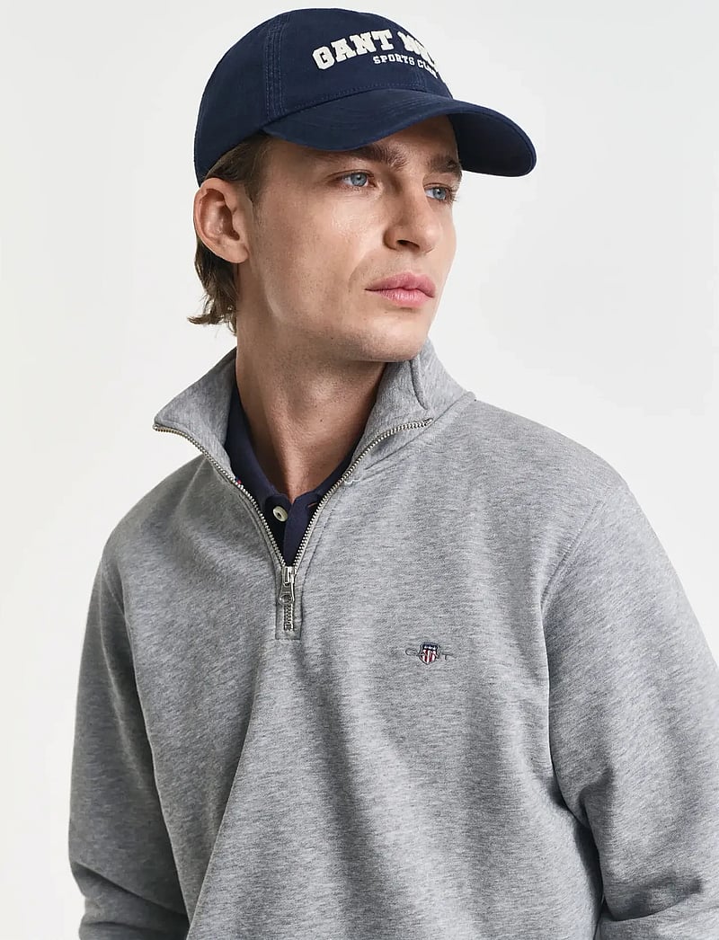 GANT - REG SHIELD HALF ZIP SWEAT - shop efter anledning - grey melange - 4