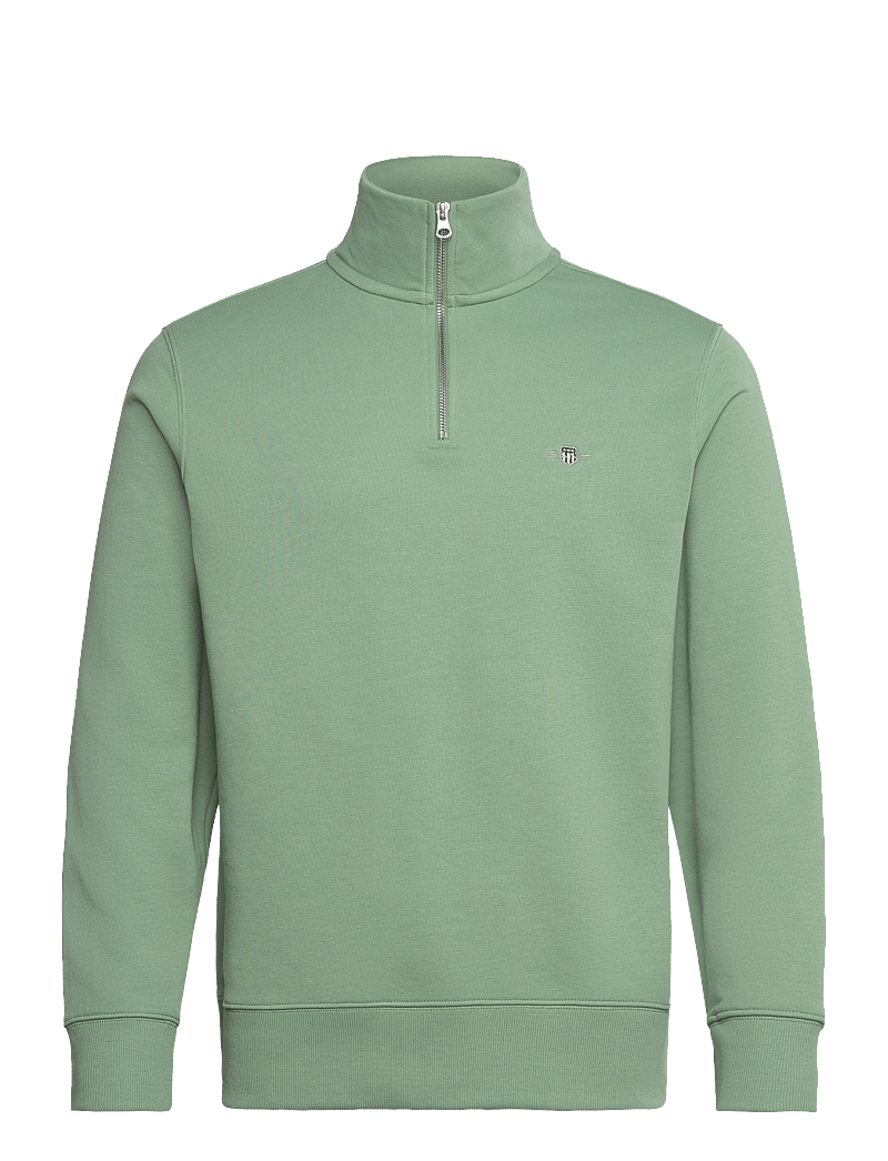 GANT - REG SHIELD HALF ZIP SWEAT - verslaðu eftir tilefni - kalamata green - 0
