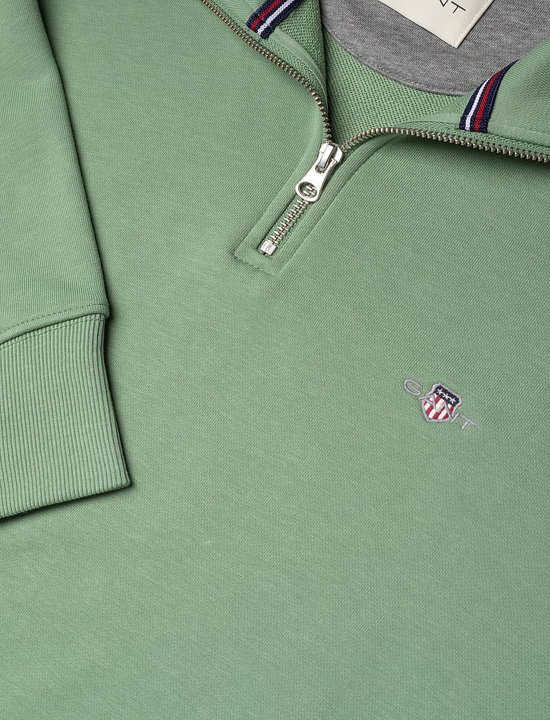 GANT - REG SHIELD HALF ZIP SWEAT - verslaðu eftir tilefni - kalamata green - 2