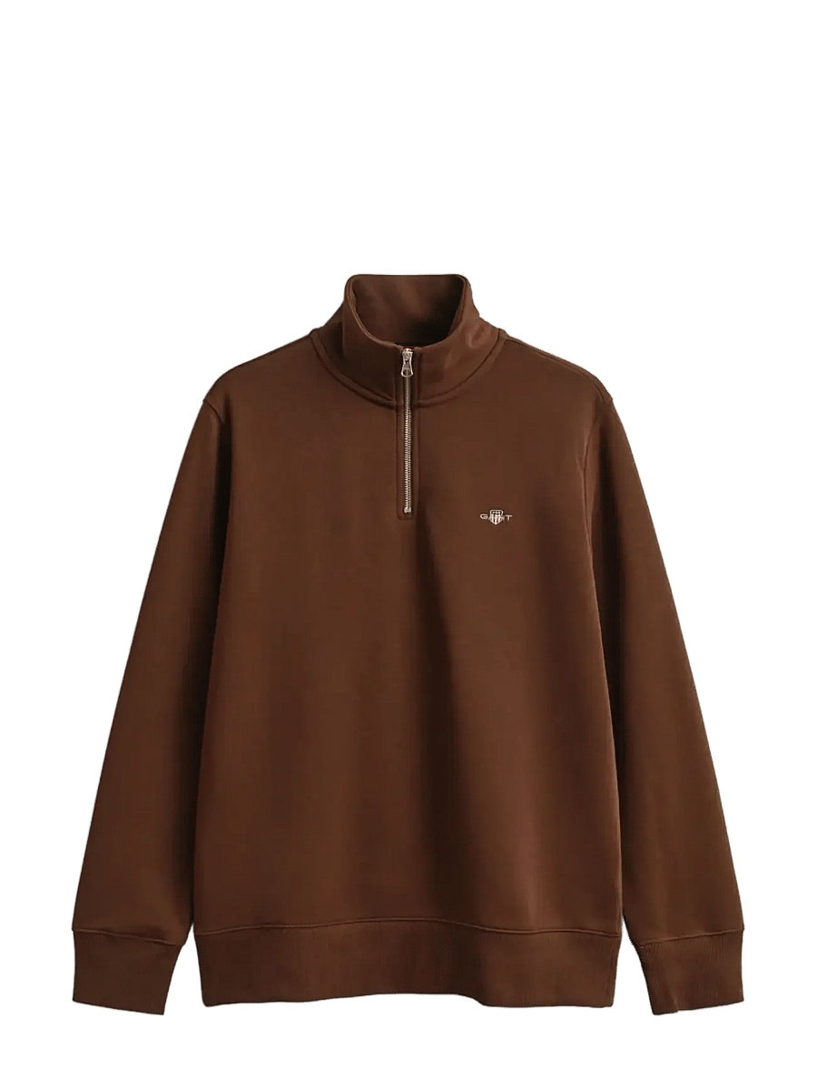 Gant - REG SHIELD HALF ZIP SWEAT - halfzip strik - mahogany brown - 0