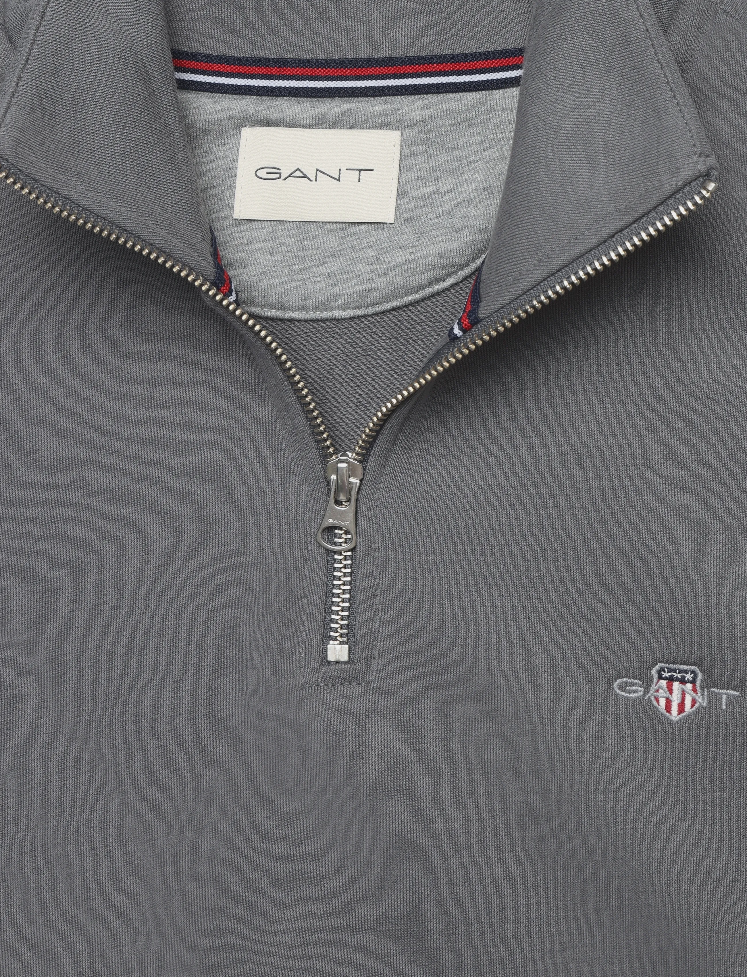 Gant - REG SHIELD HALF ZIP SWEAT - half zip-tröjor - mid grey - 2