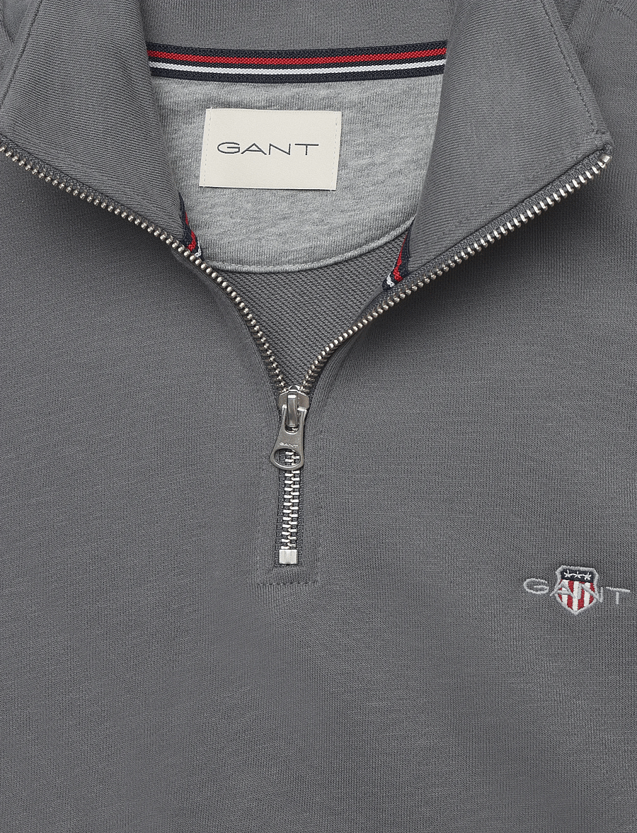 Gant - REG SHIELD HALF ZIP SWEAT - pullover mit halbem reißverschluss - mid grey - 5