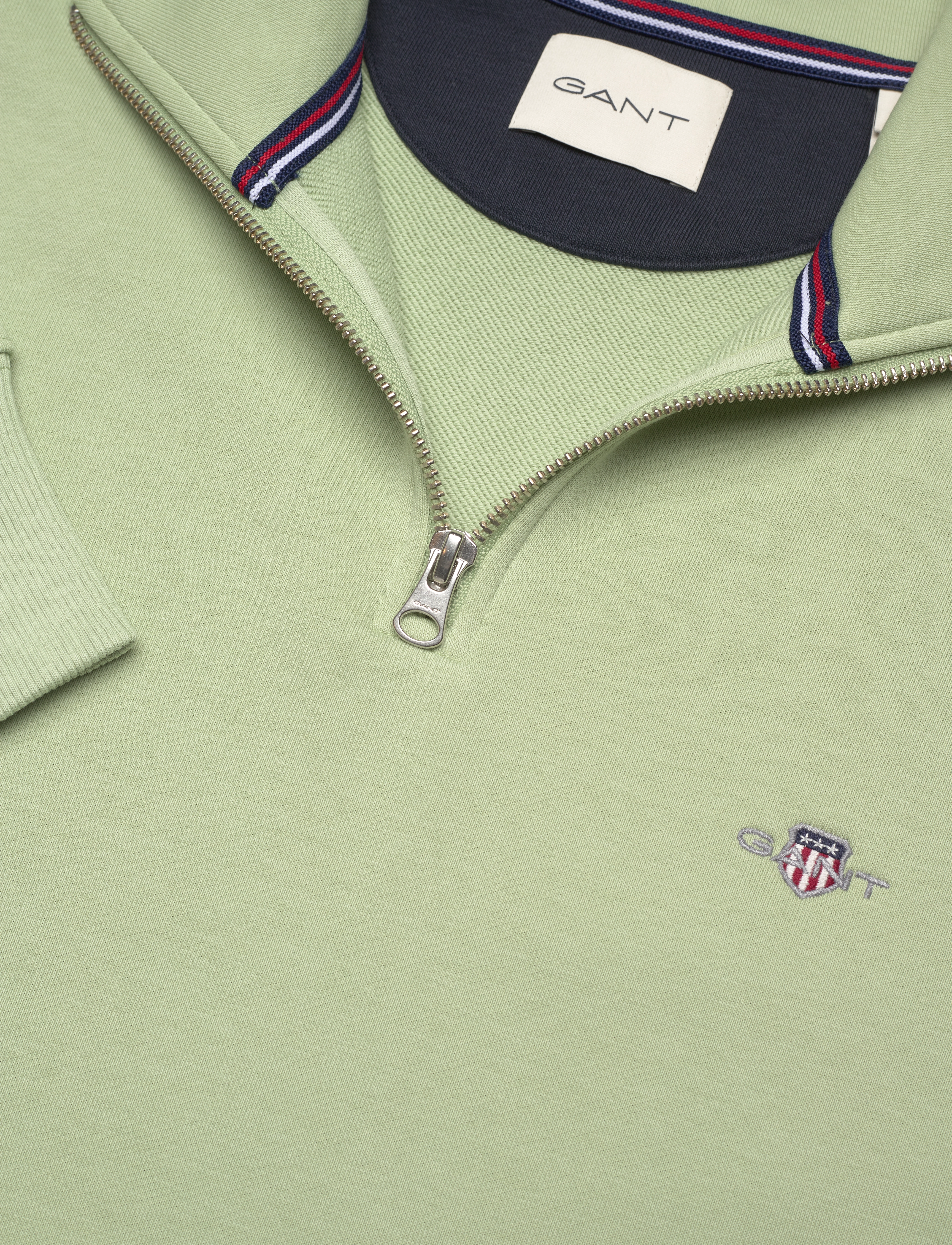 Gant - REG SHIELD HALF ZIP SWEAT - sweatshirts - milky matcha - 2