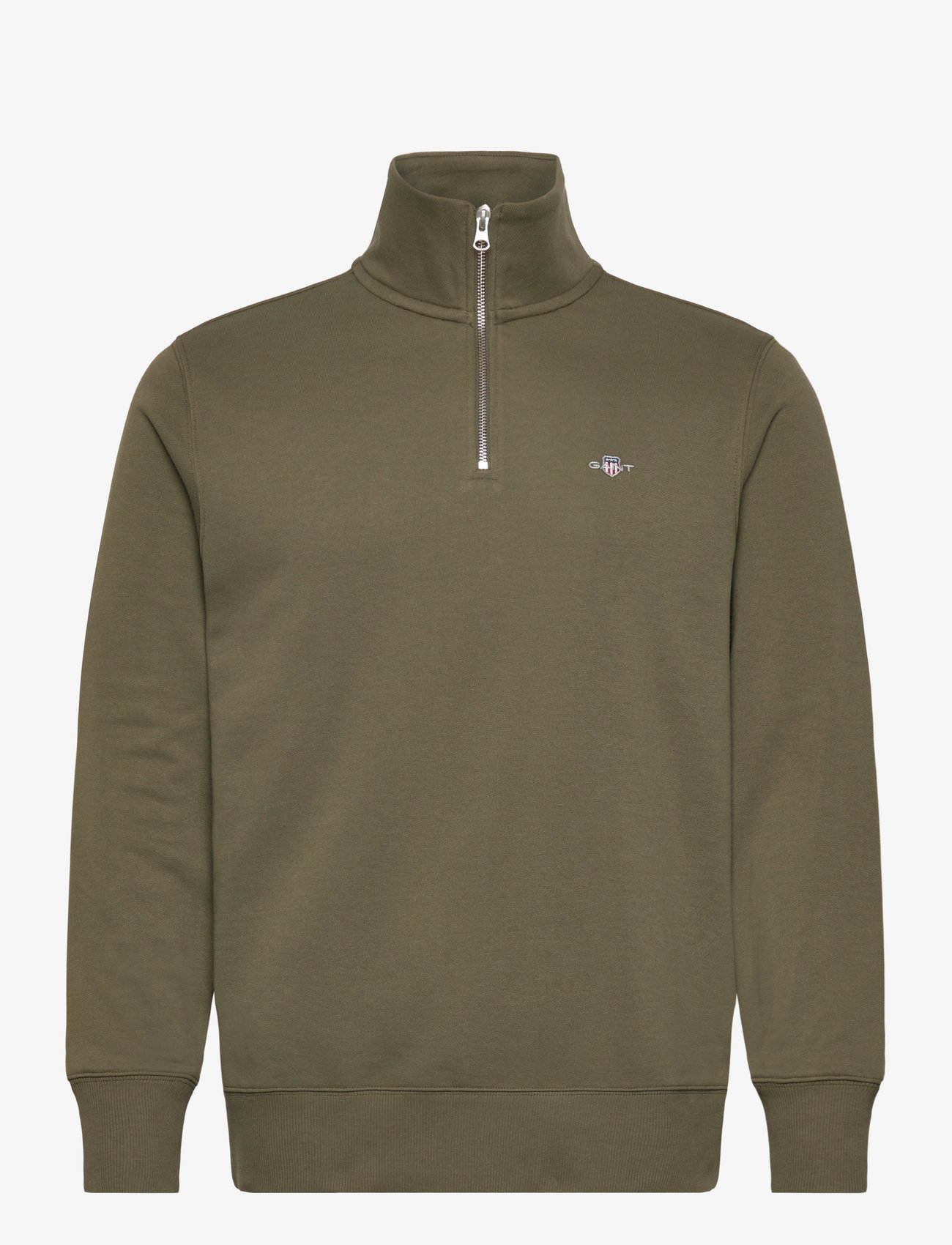 Gant - REG SHIELD HALF ZIP SWEAT - nach anlass kaufen - moss green - 0
