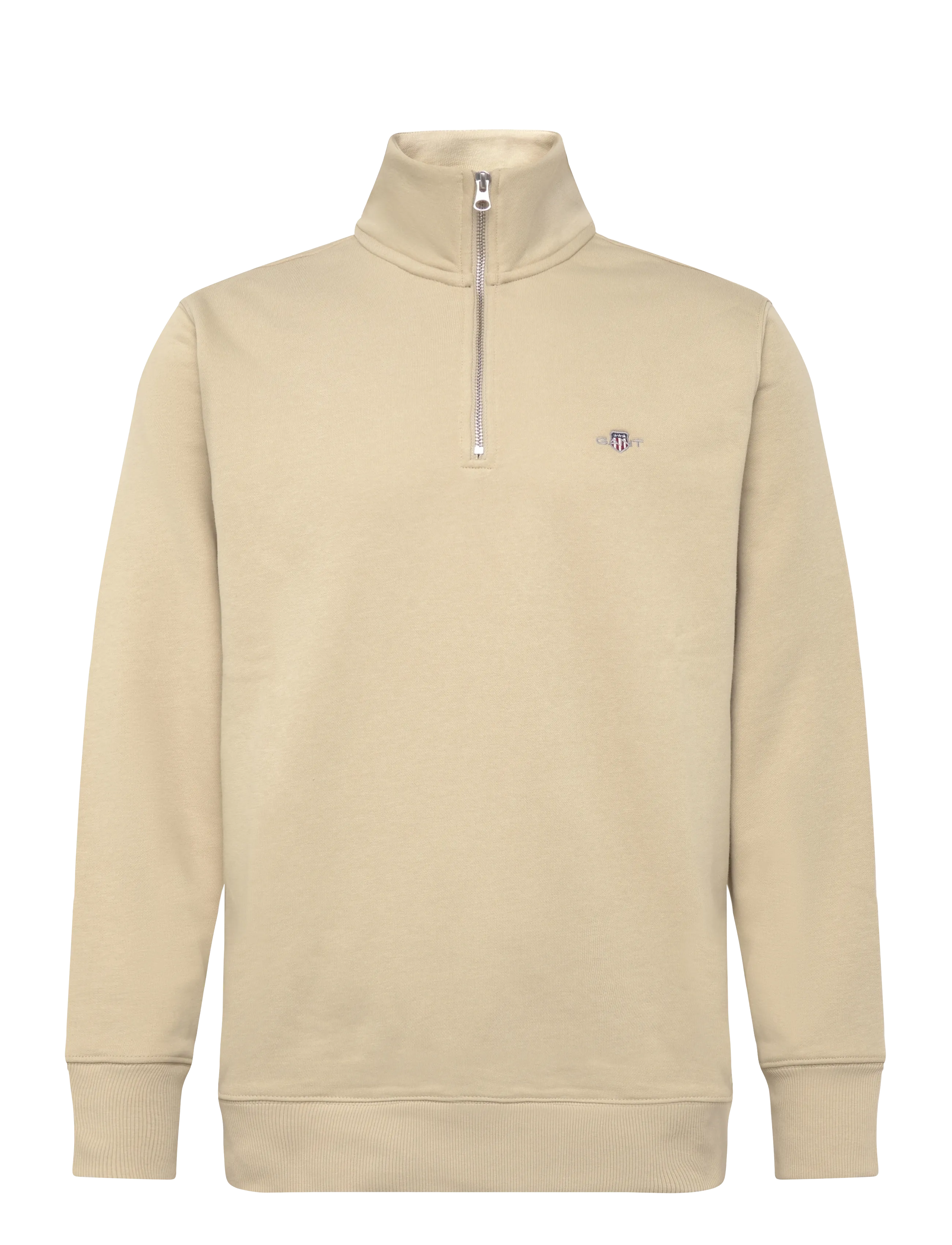 Gant REG SHIELD HALF ZIP SWEAT - Sweatshirts - OAT BEIGE / beige