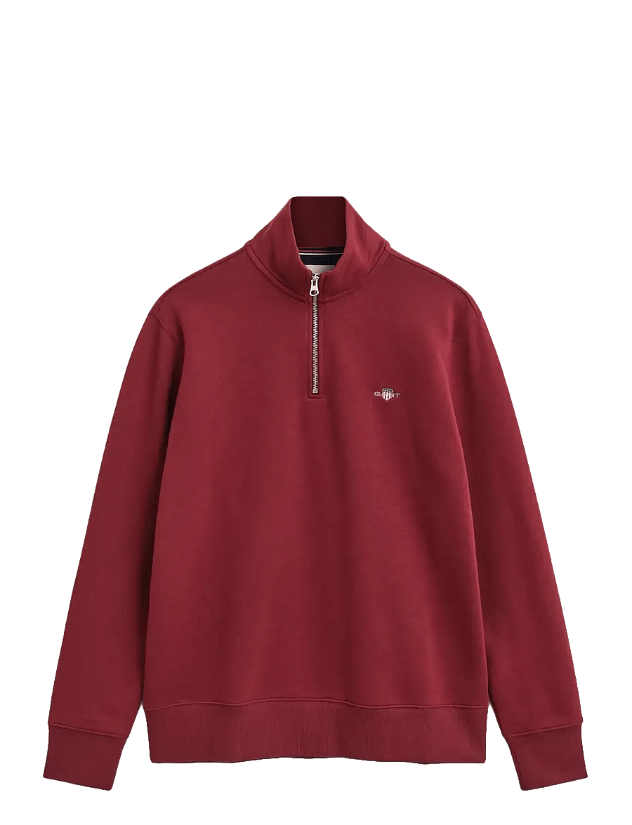 Gant - REG SHIELD HALF ZIP SWEAT - half zip jumpers - plumped red - 0