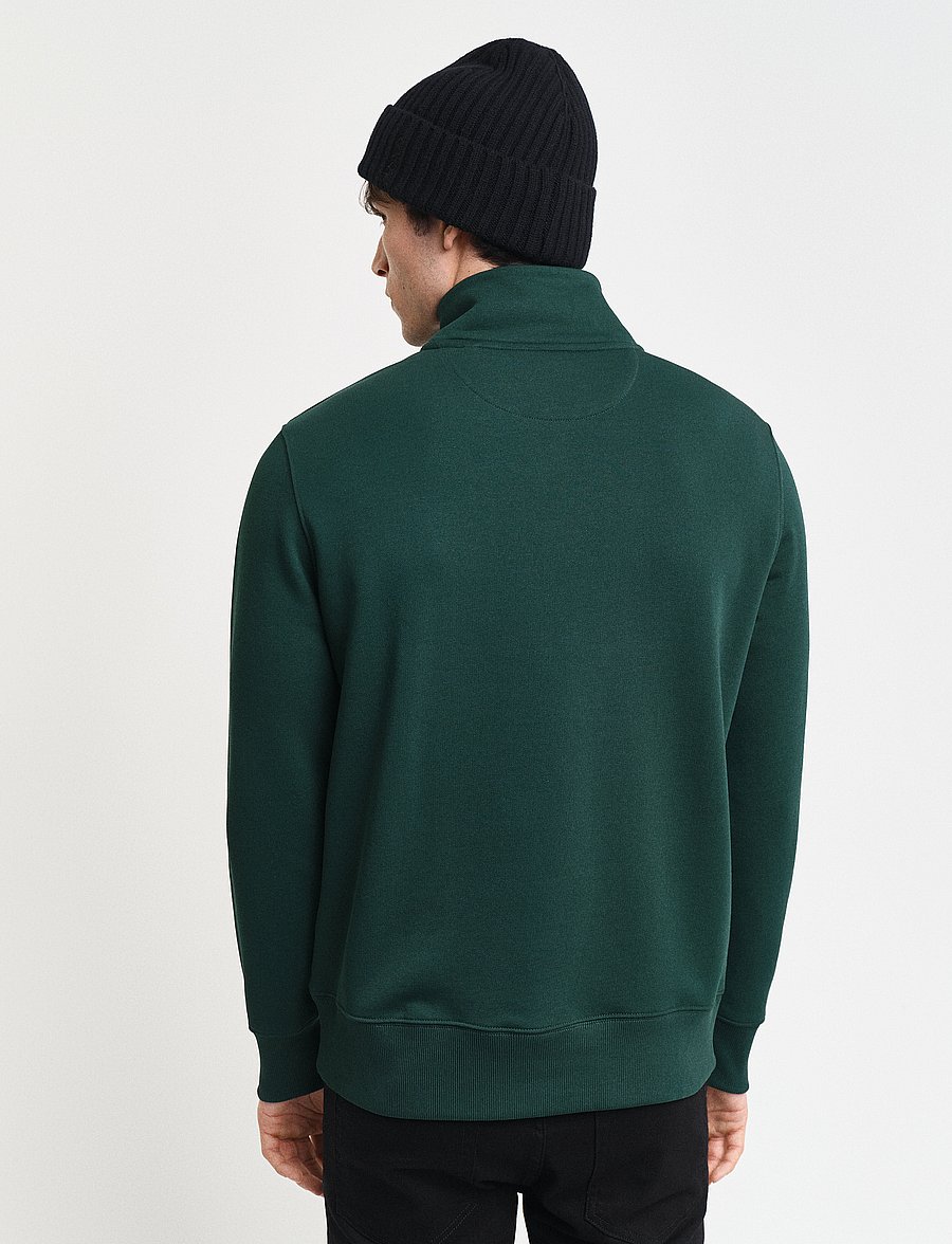 Gant - REG SHIELD HALF ZIP SWEAT - poolpika lukuga džemprid - tartan green - 3