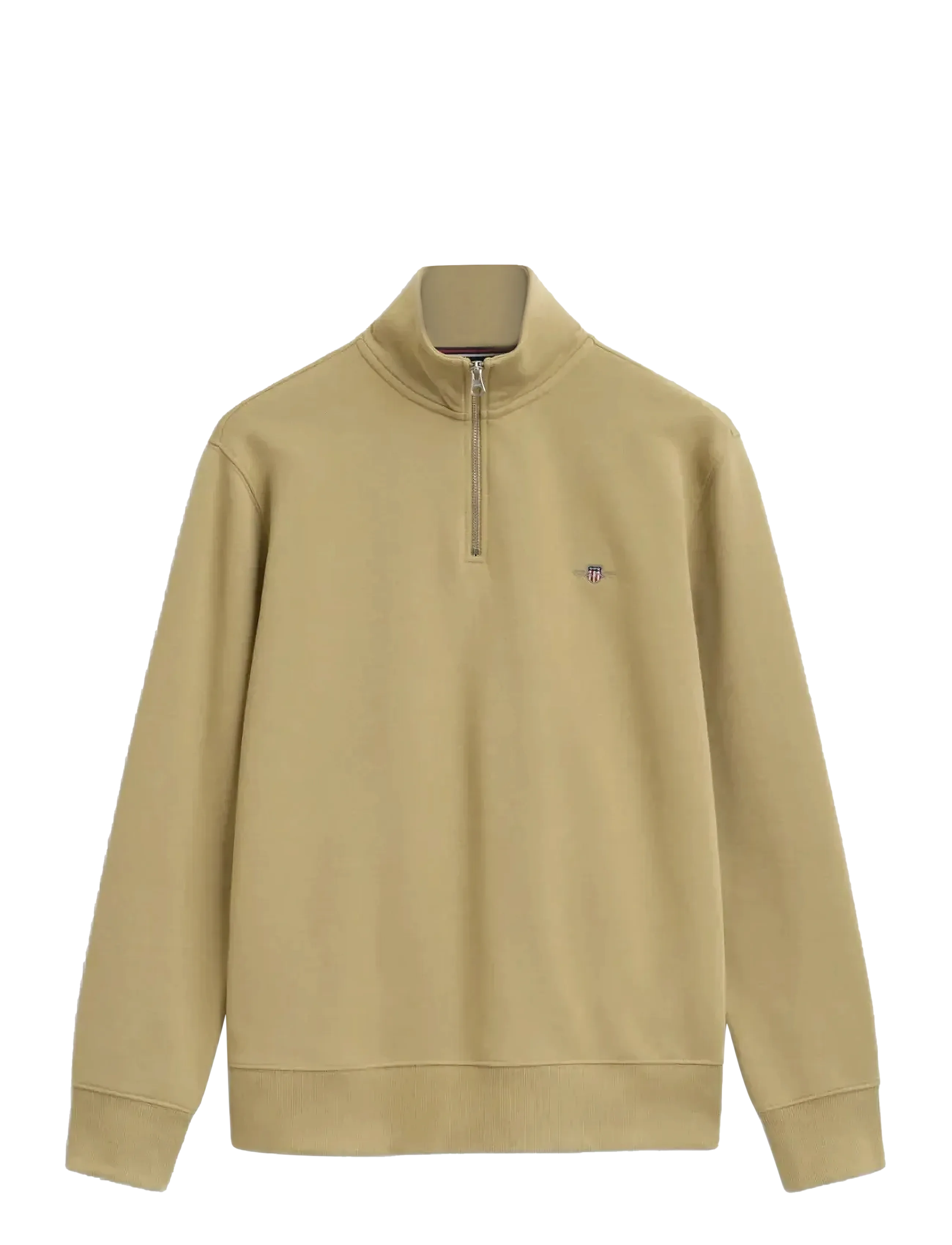 GANT REG SHIELD HALF ZIP SWEAT - Sweatshirts & hættetrøjer - WOODY BEIGE / yellow