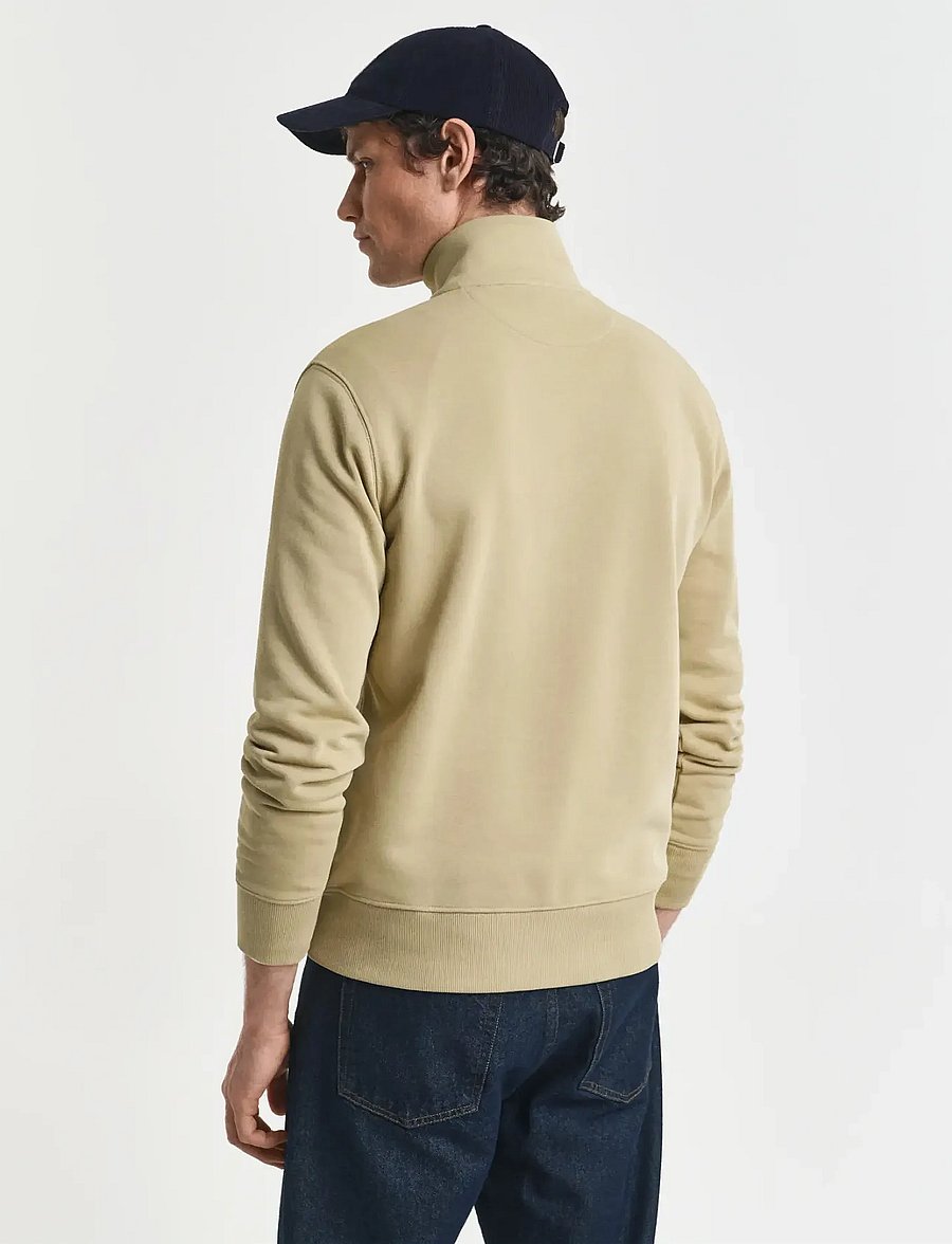 Gant - REG SHIELD HALF ZIP SWEAT - pullover mit halbem reißverschluss - woody beige - 2