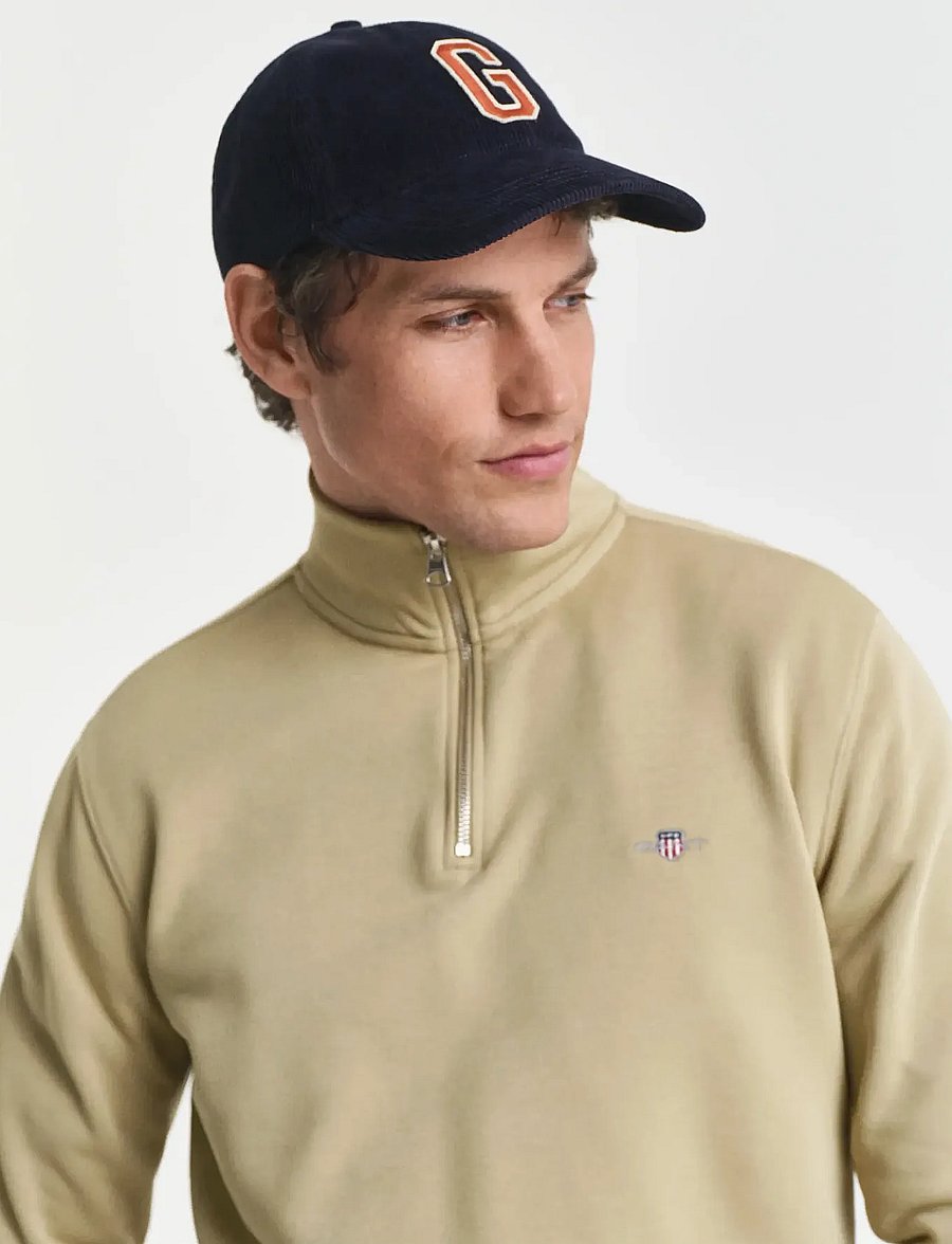 Gant - REG SHIELD HALF ZIP SWEAT - pullover mit halbem reißverschluss - woody beige - 3