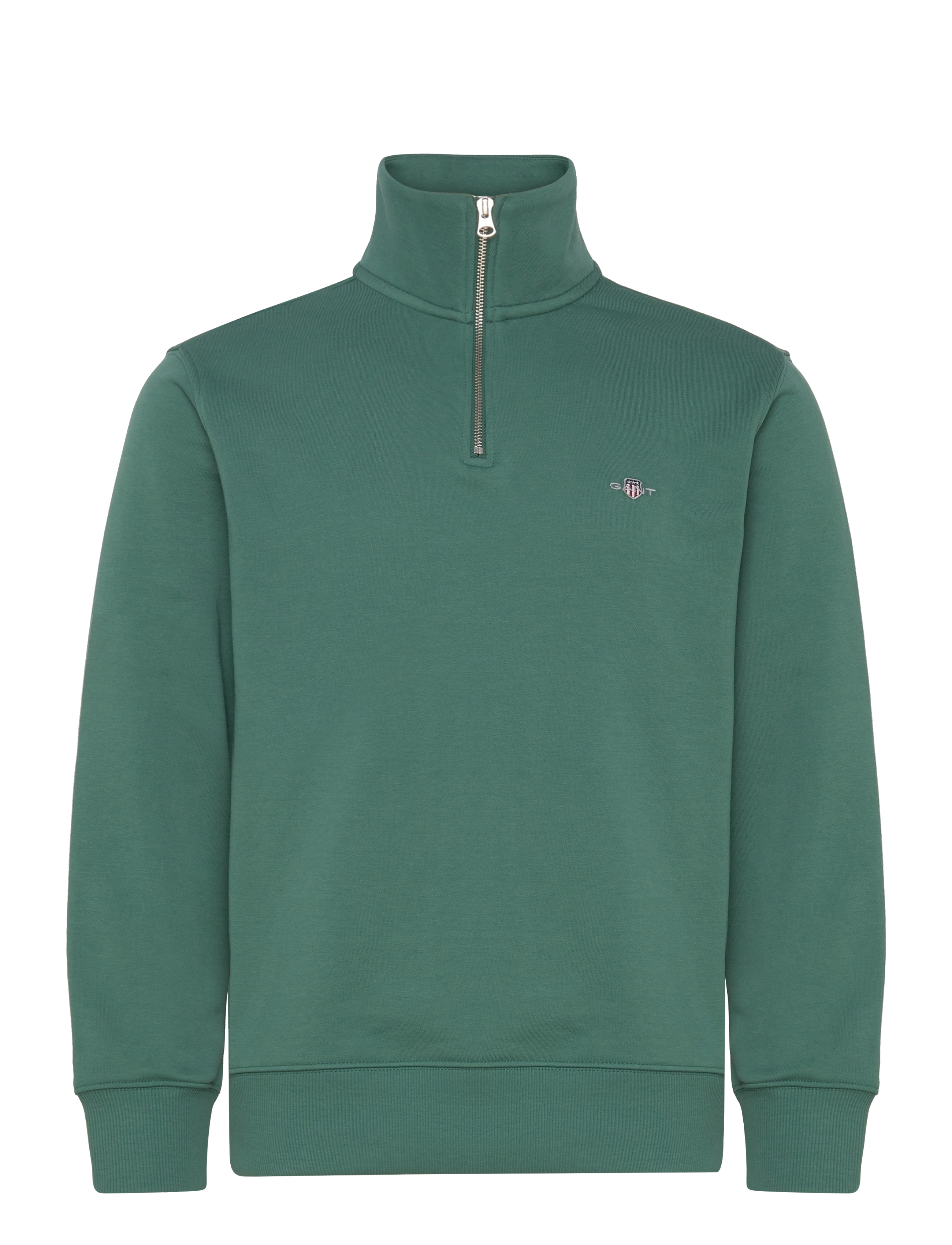 Gant - REG SHIELD HALF ZIP SWEAT - sweatshirts - woody green - 1
