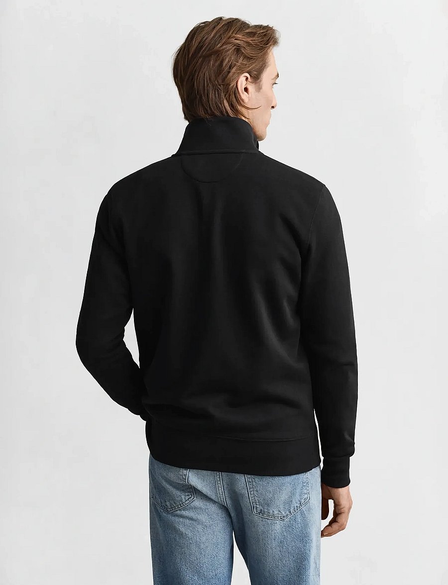 Gant - REG SHIELD FULL ZIP SWEAT - sweatshirts - black - 2