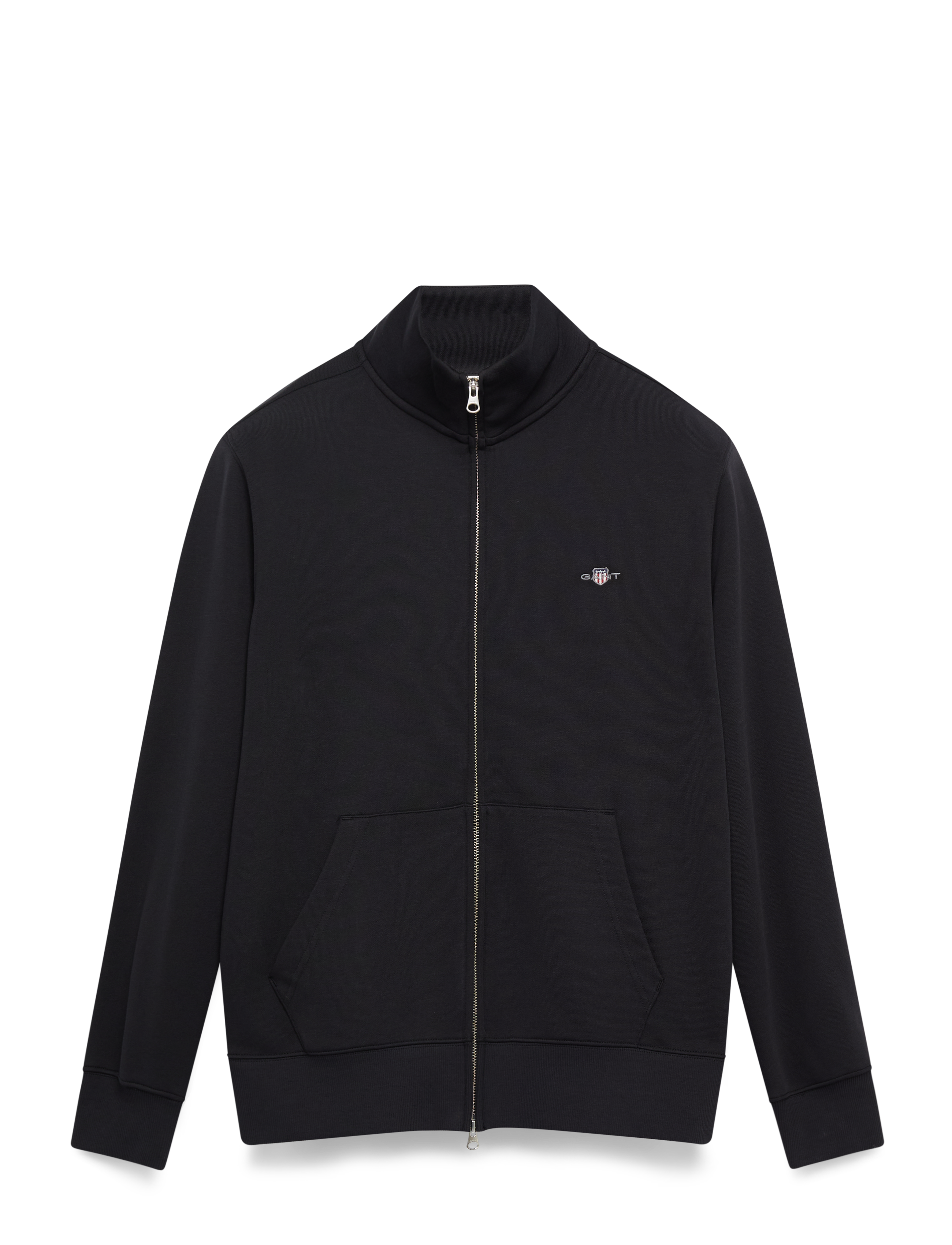 Gant REG SHIELD FULL ZIP SWEAT - Sweatshirts - BLACK / black