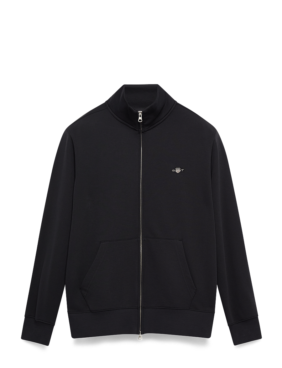 Gant - REG SHIELD FULL ZIP SWEAT - sweatshirts - black - 2