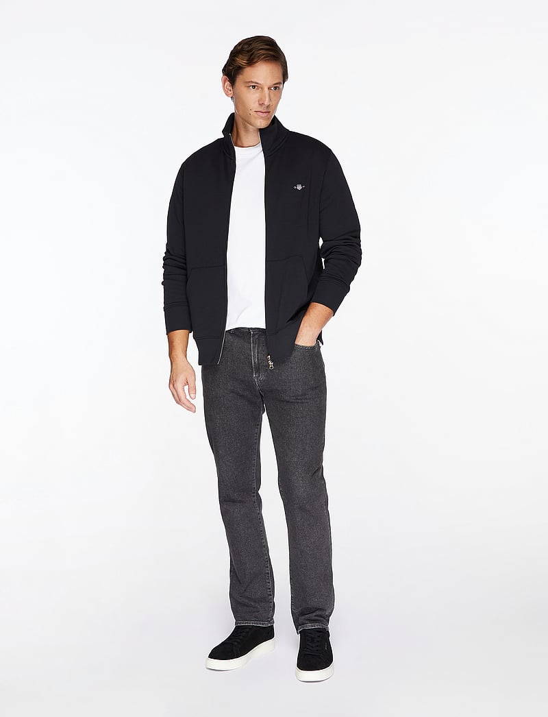 GANT - REG SHIELD FULL ZIP SWEAT - shop efter anledning - black - 3