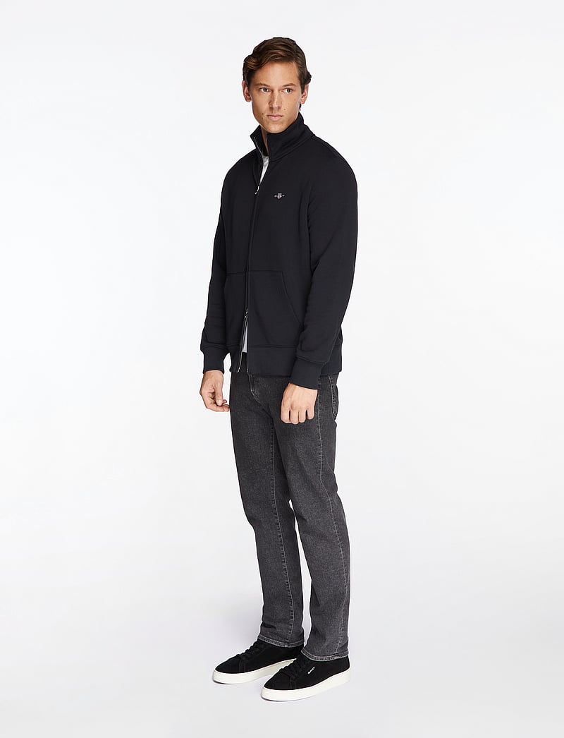 GANT - REG SHIELD FULL ZIP SWEAT - shop efter anledning - black - 4