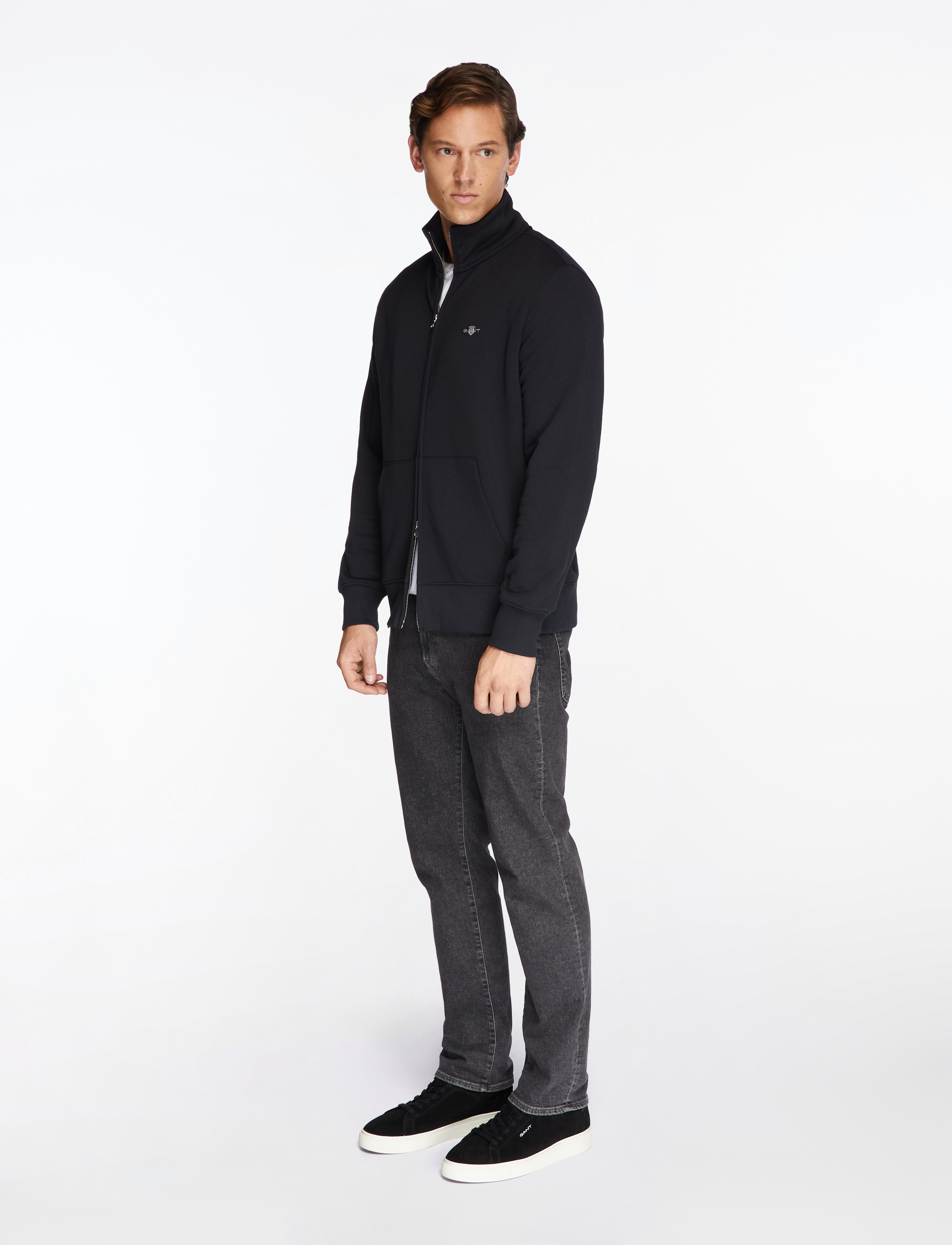 Gant - REG SHIELD FULL ZIP SWEAT - shop by occasion - black - 4