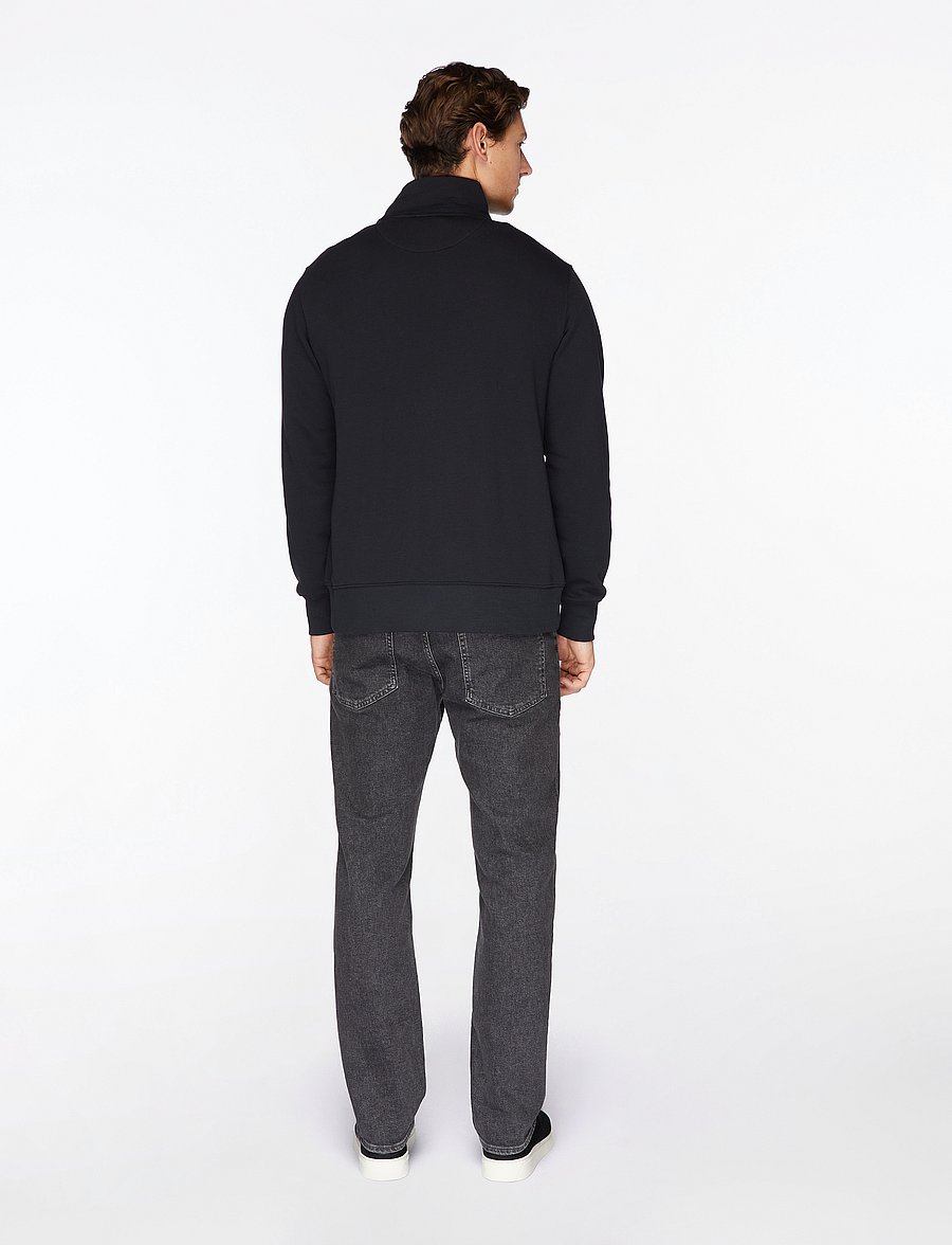 Gant - REG SHIELD FULL ZIP SWEAT - sweatshirts - black - 5