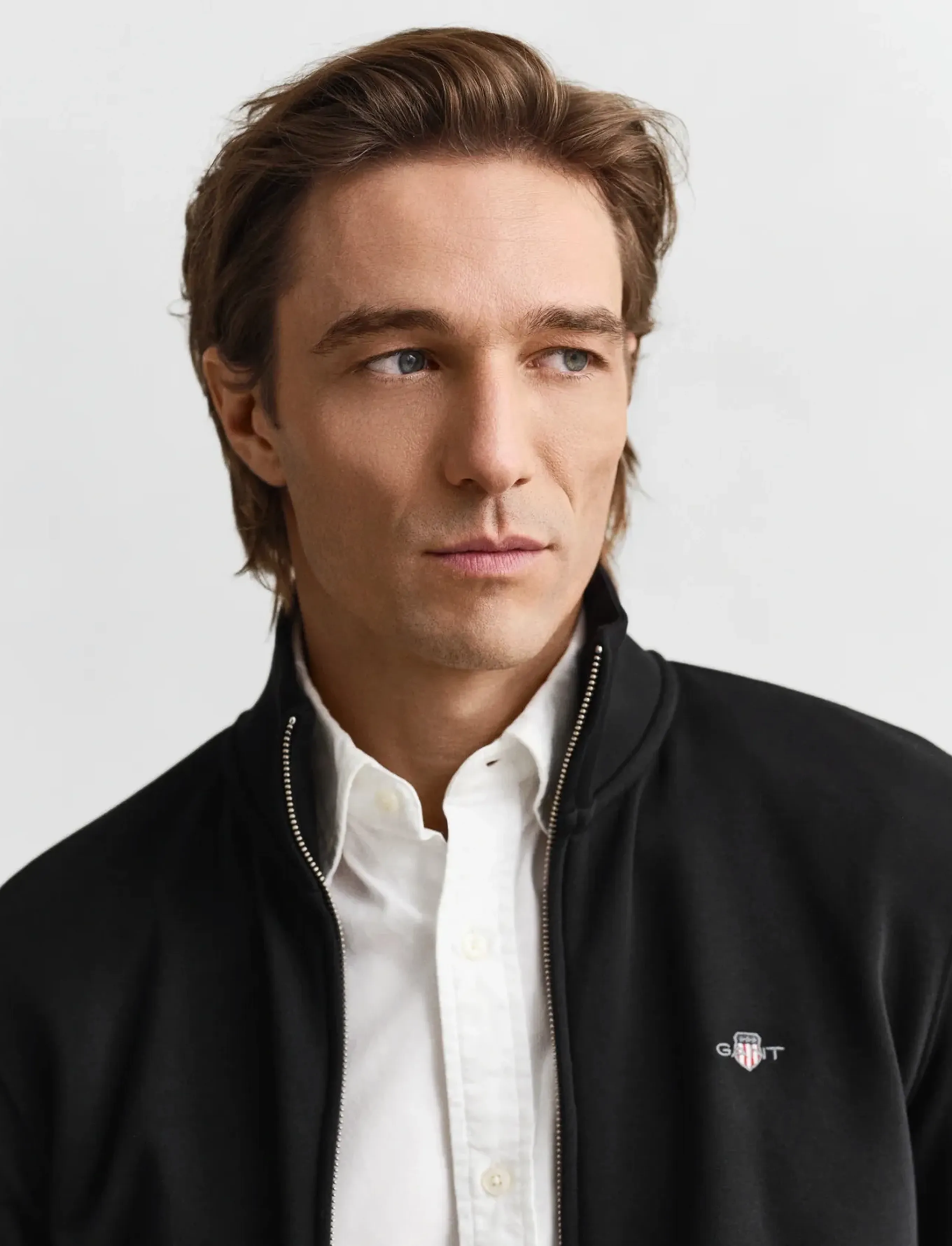 Gant - REG SHIELD FULL ZIP SWEAT - sweatshirts - black - 3