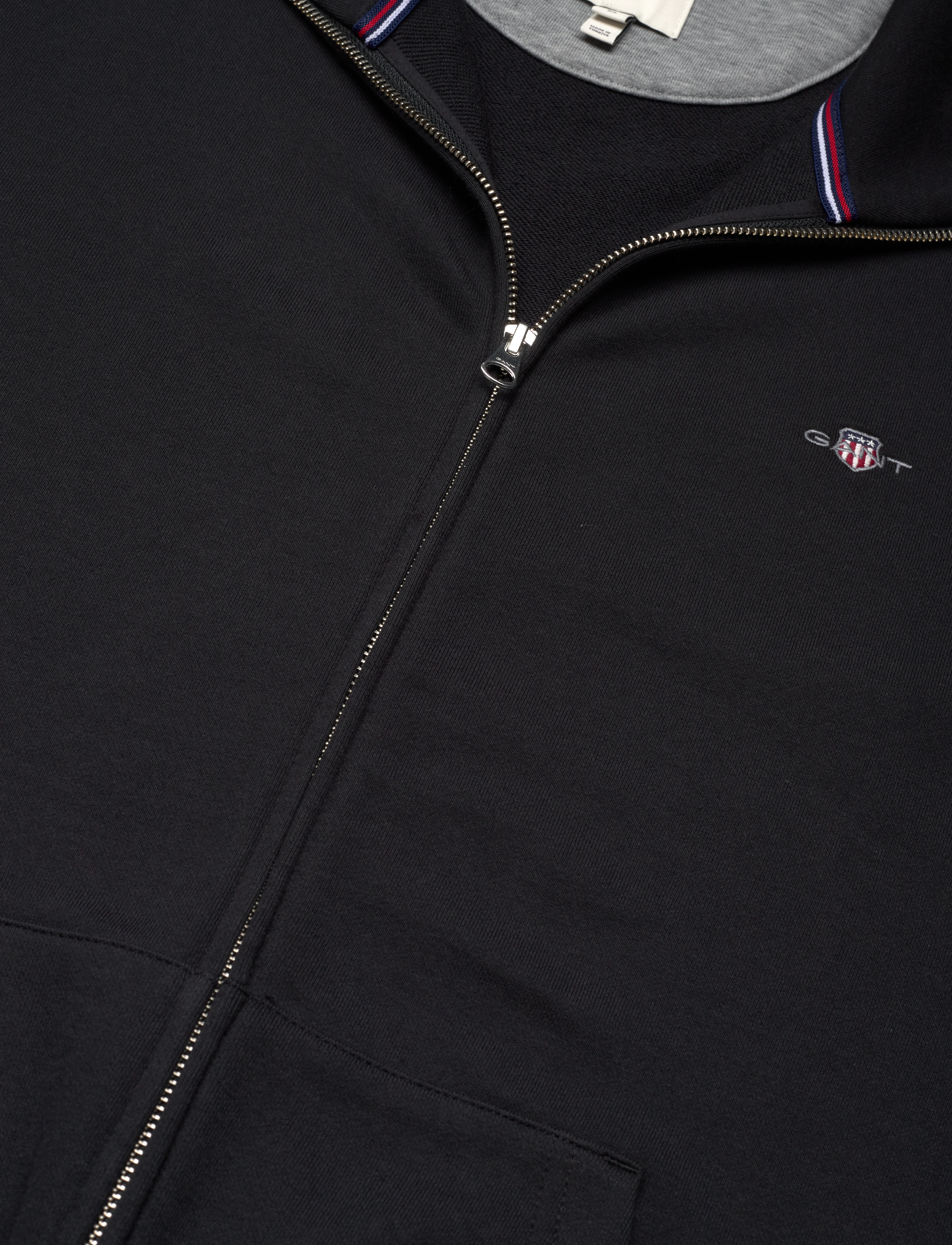 Gant - REG SHIELD FULL ZIP SWEAT - sweatshirts - black - 5