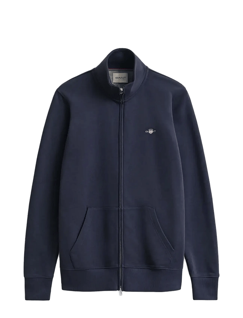 GANT - REG SHIELD FULL ZIP SWEAT - sweats - evening blue - 1