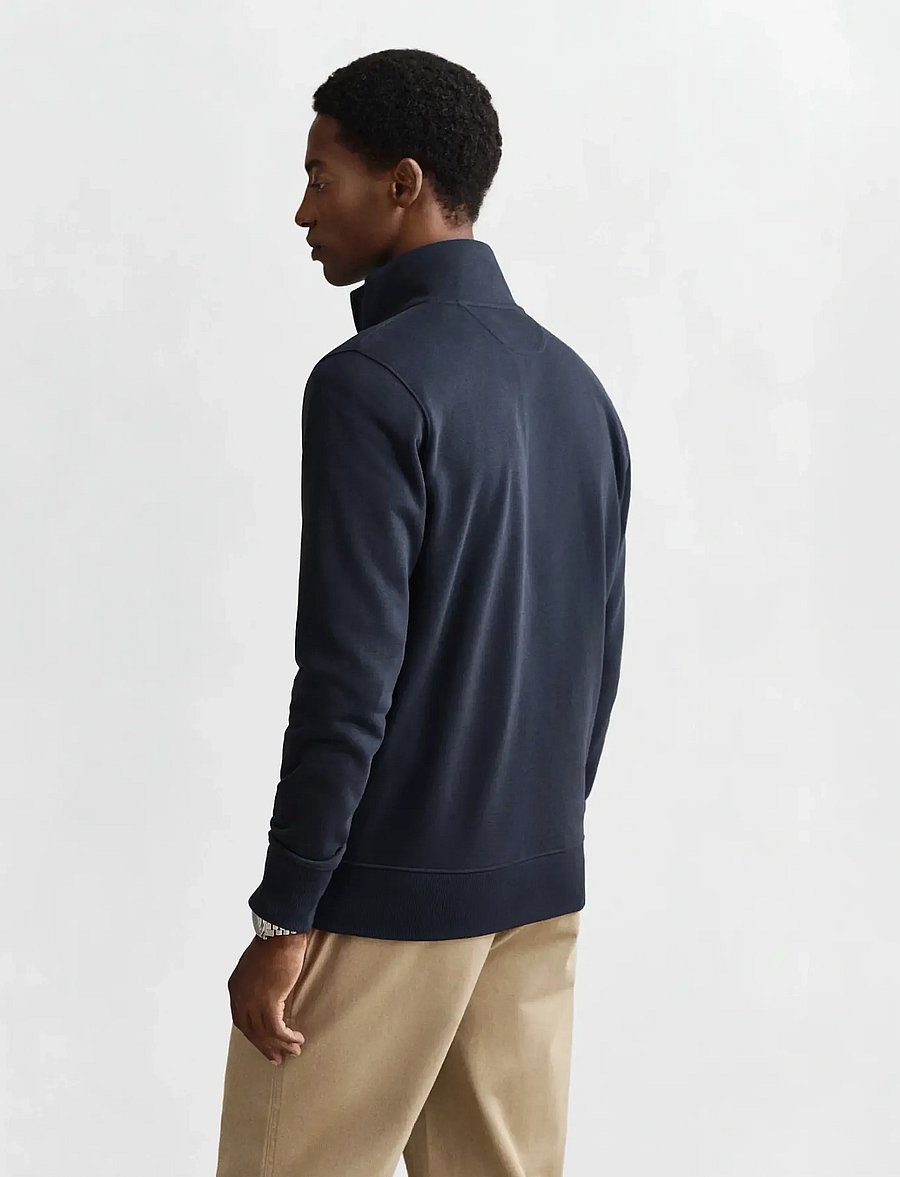 Gant - REG SHIELD FULL ZIP SWEAT - nach anlass kaufen - evening blue - 2