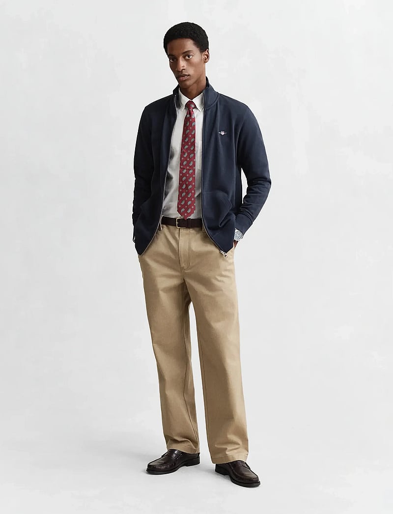 GANT - REG SHIELD FULL ZIP SWEAT - sweats - evening blue - 4