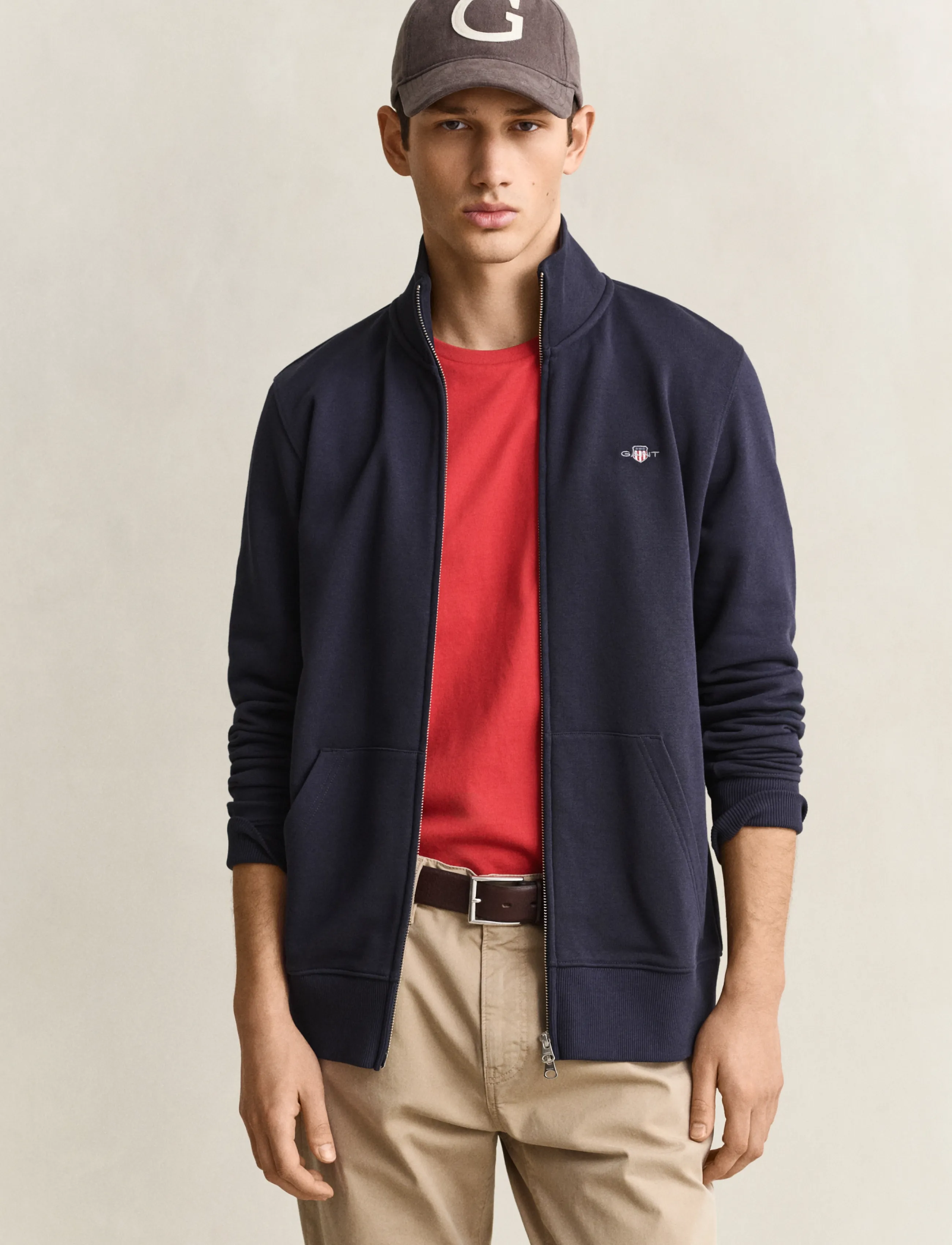 Gant - REG SHIELD FULL ZIP SWEAT - shop by occasion - evening blue - 5