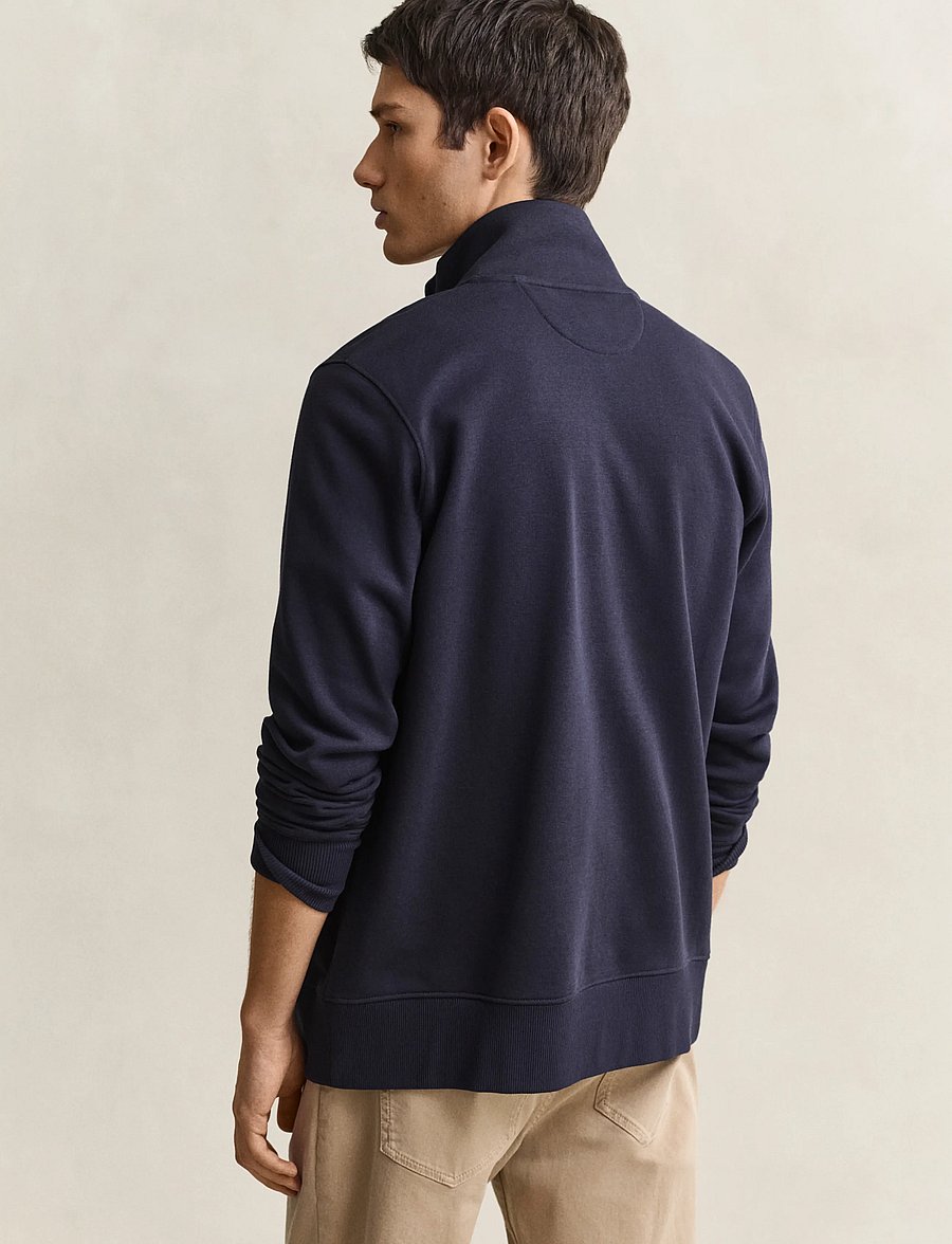 Gant - REG SHIELD FULL ZIP SWEAT - shop efter anledning - evening blue - 2