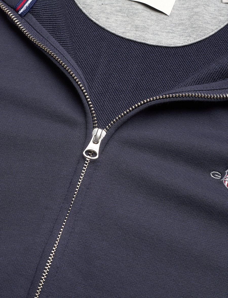Gant - REG SHIELD FULL ZIP SWEAT - nach anlass kaufen - evening blue - 5