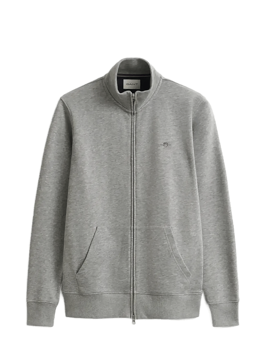 Gant - REG SHIELD FULL ZIP SWEAT - nach anlass kaufen - grey melange - 1