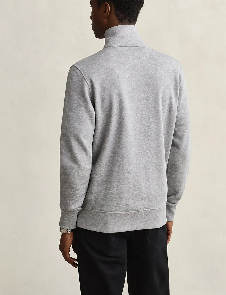 Gant - REG SHIELD FULL ZIP SWEAT - sweatshirts - grey melange - 2