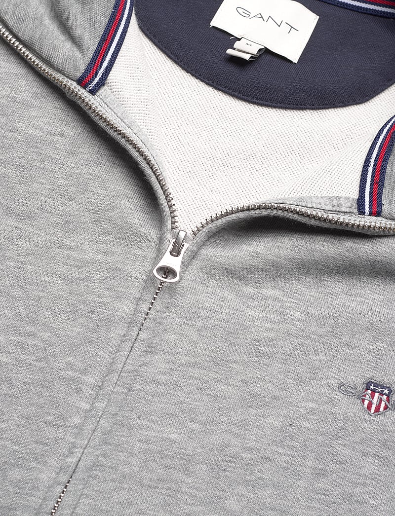 GANT - REG SHIELD FULL ZIP SWEAT - nach anlass kaufen - grey melange - 5