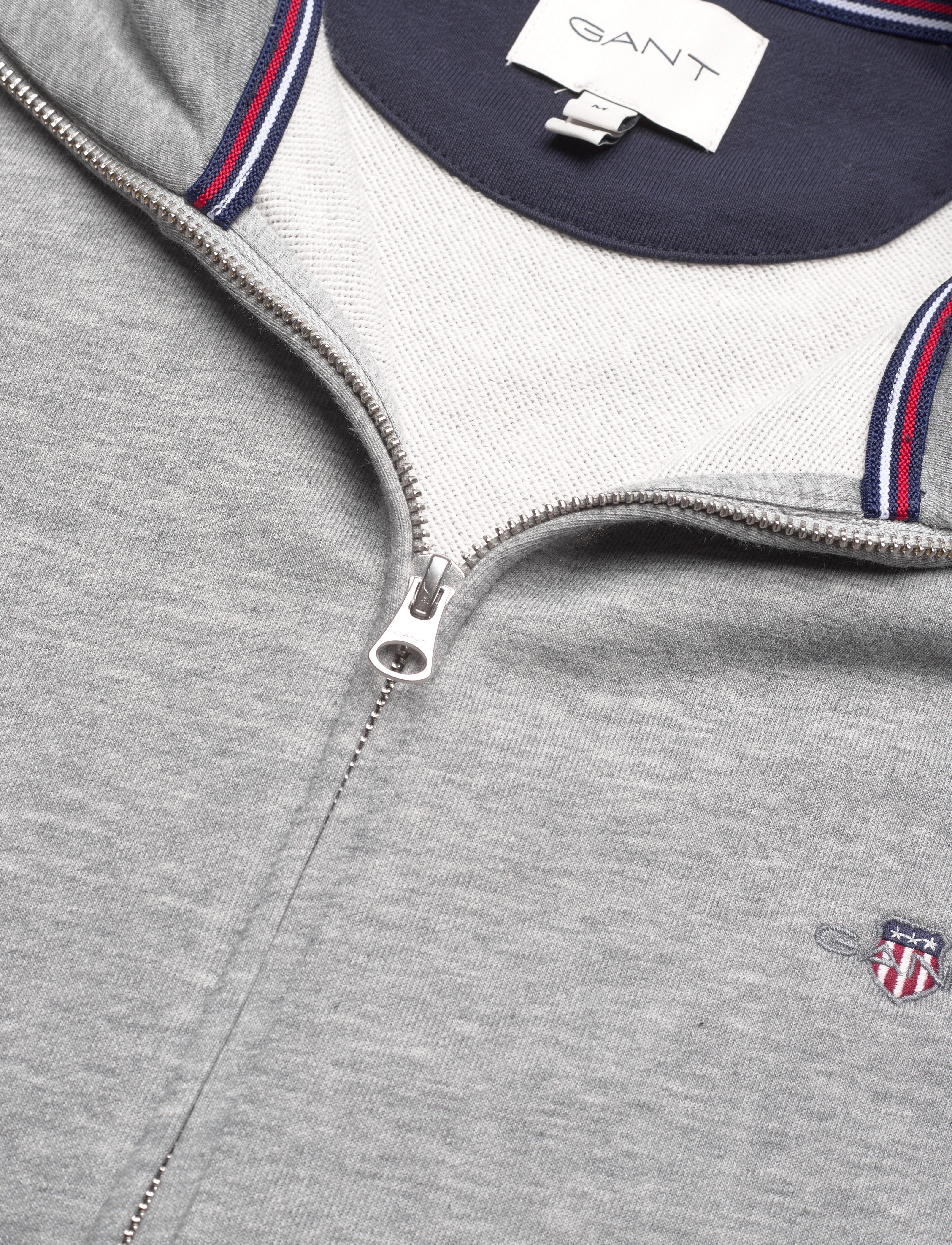 Gant - REG SHIELD FULL ZIP SWEAT - nach anlass kaufen - grey melange - 5