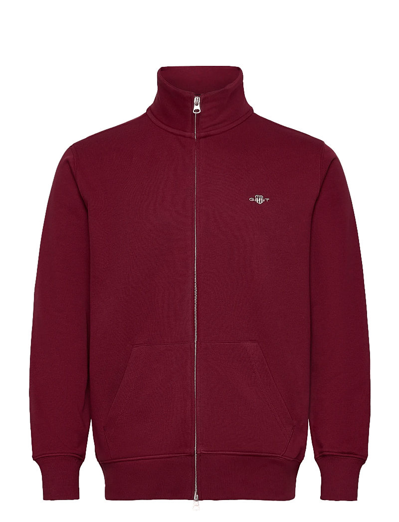Gant - REG SHIELD FULL ZIP SWEAT - nach anlass kaufen - plumped red - 0
