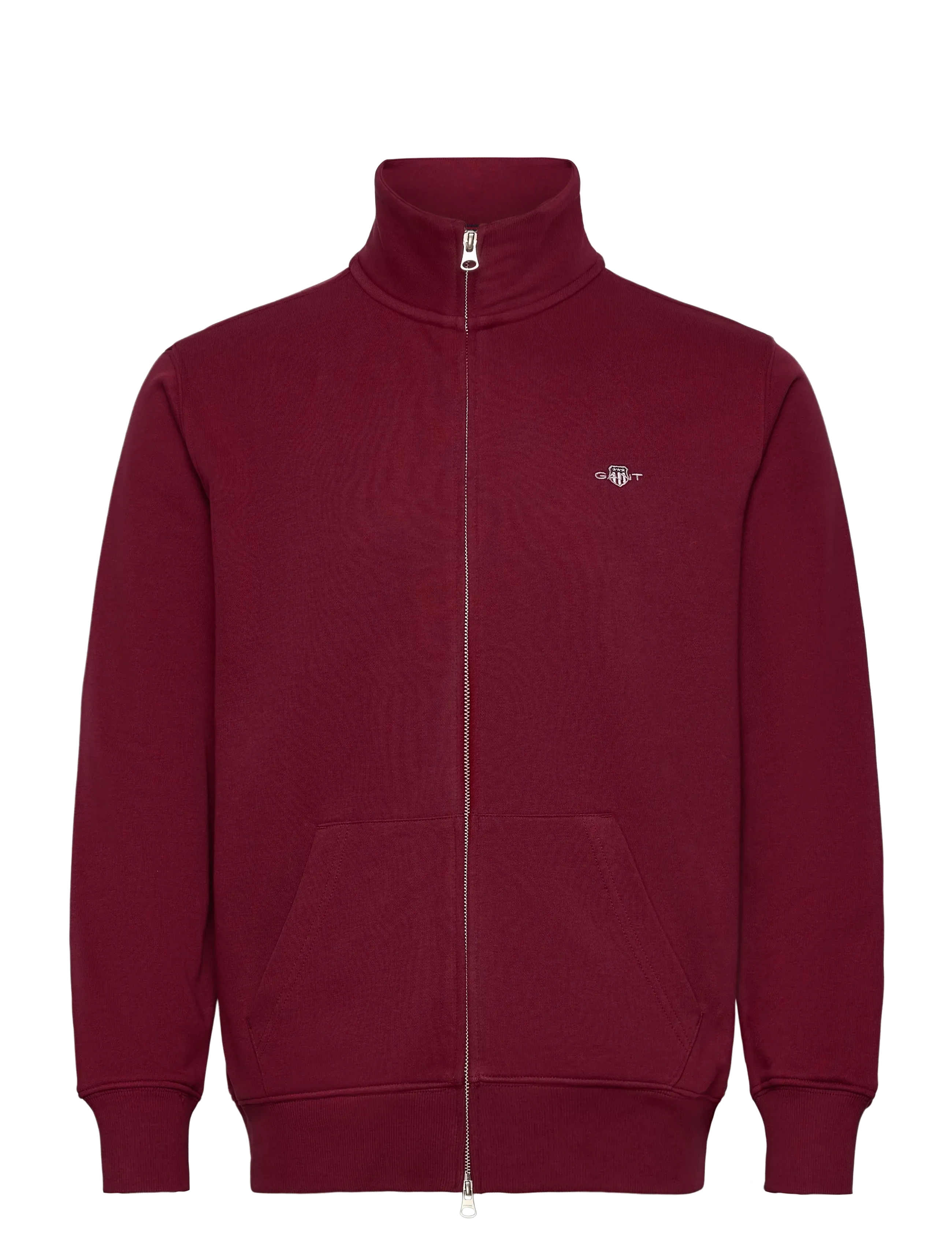 Gant REG SHIELD FULL ZIP SWEAT - Gant - PLUMPED RED / burgundy