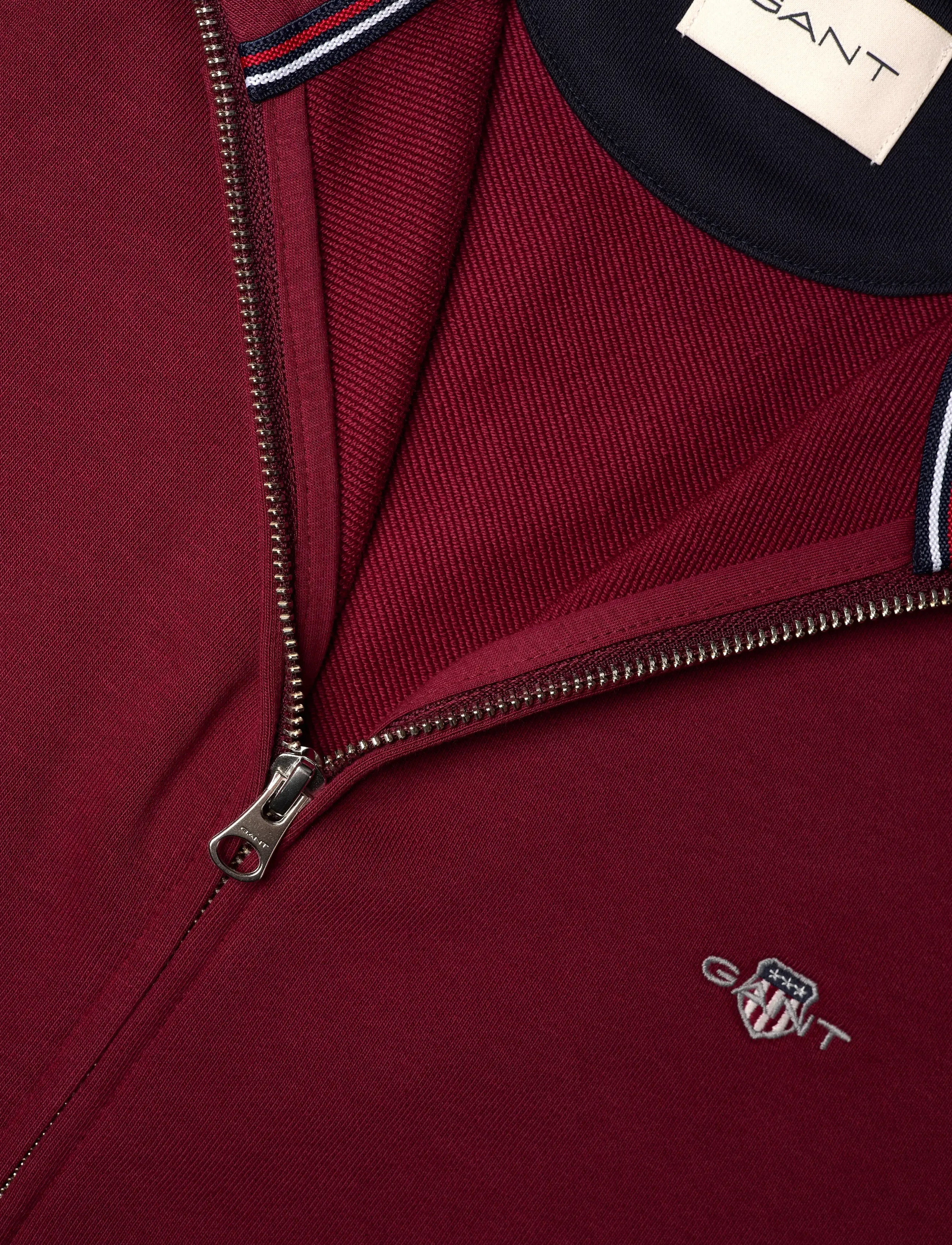 Gant - REG SHIELD FULL ZIP SWEAT - shop efter anledning - plumped red - 3