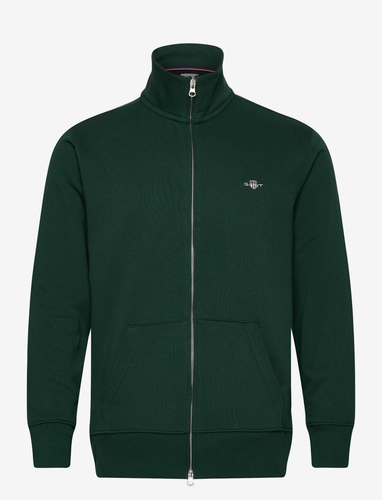 GANT - REG SHIELD FULL ZIP SWEAT - shoppa efter tillfälle - tartan green - 0