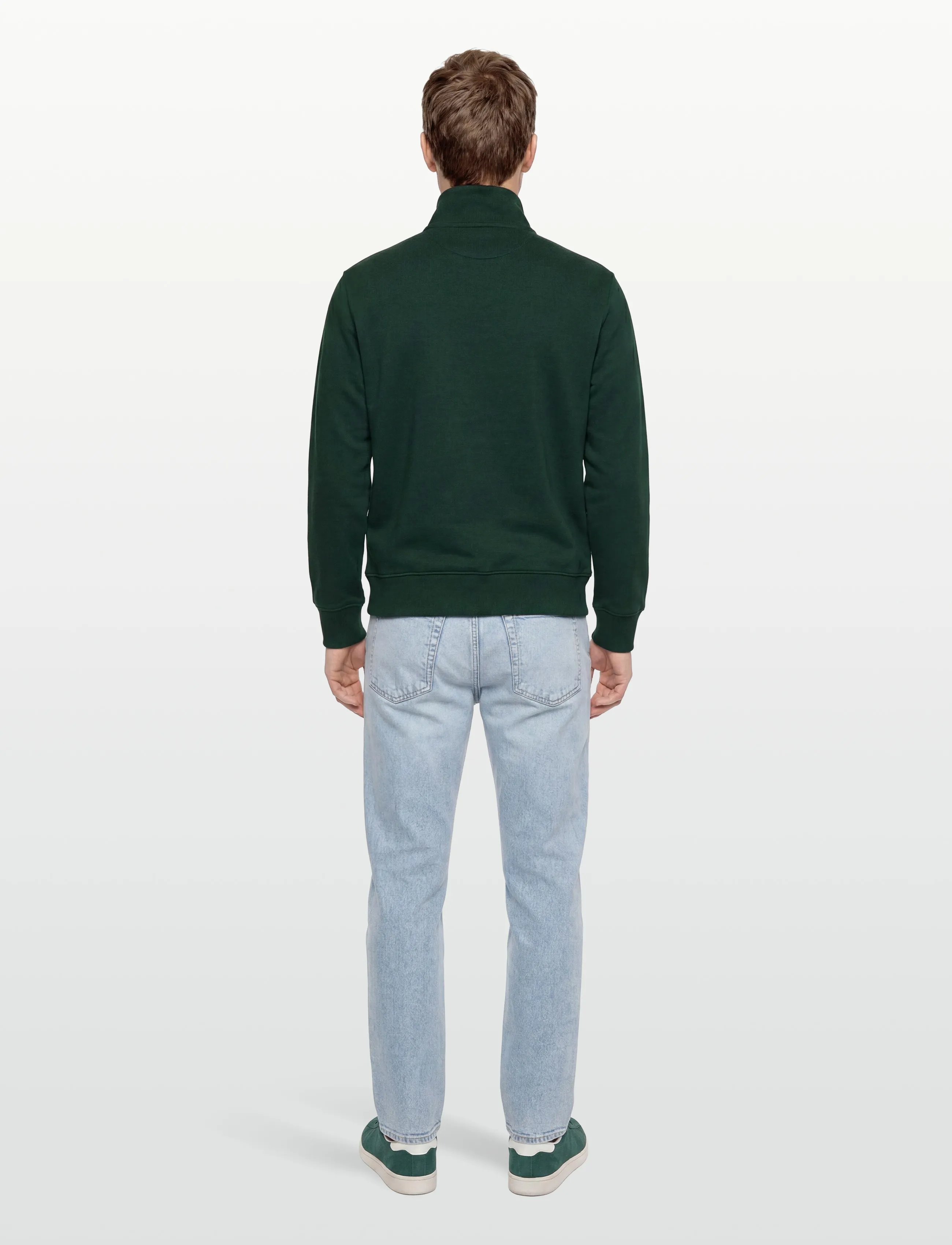 Gant - REG SHIELD FULL ZIP SWEAT - sweatshirts - tartan green - 4
