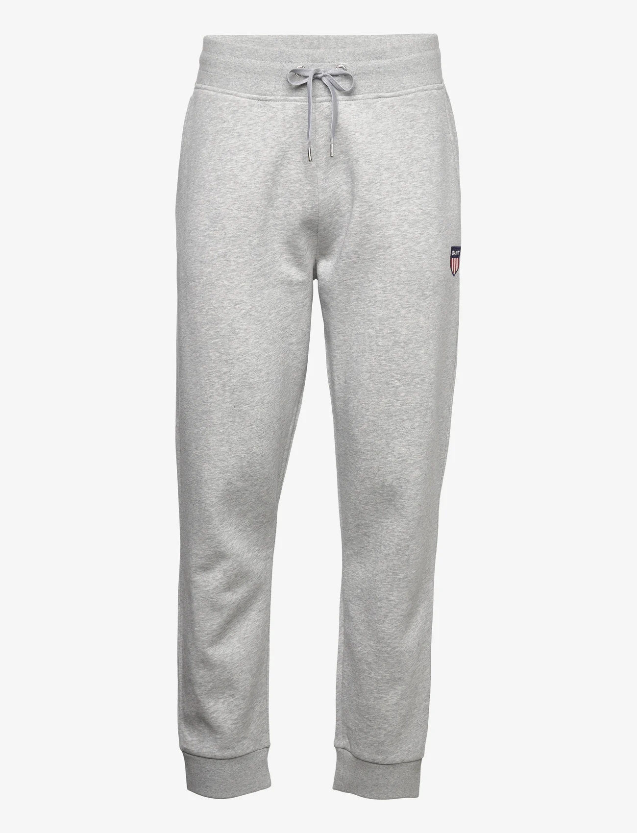 GANT - RETRO SHIELD LOGO SWEAT PANTS - sweatpants & joggingbukser - grey melange - 0