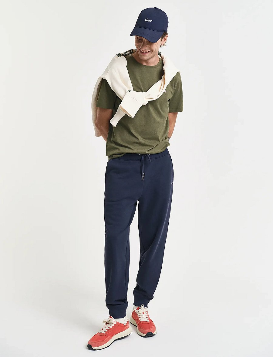 Gant - REG SHIELD SWEATPANTS - osta olukorra järgi - evening blue - 5