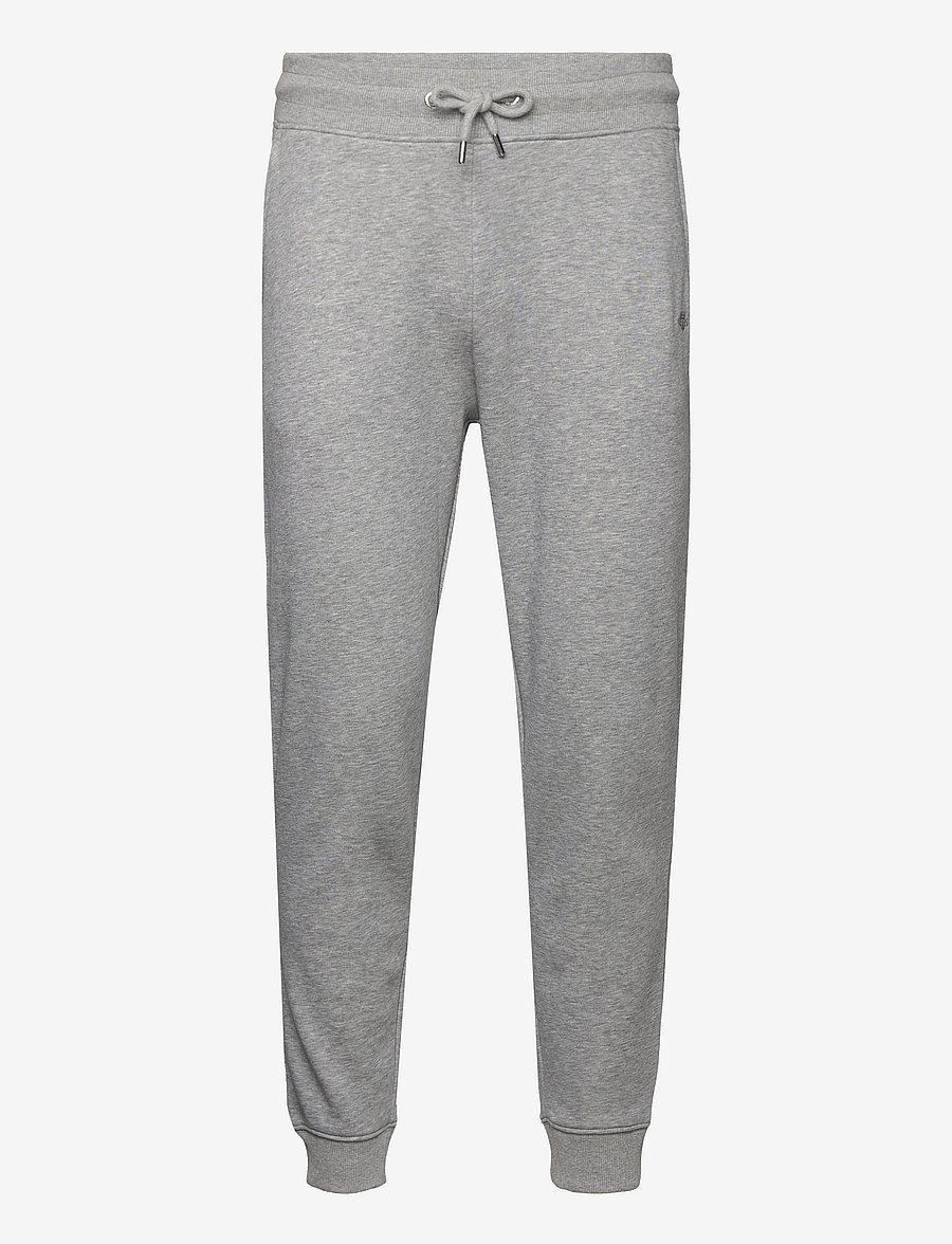 Gant - REG SHIELD SWEATPANTS - shop by occasion - grey melange - 1