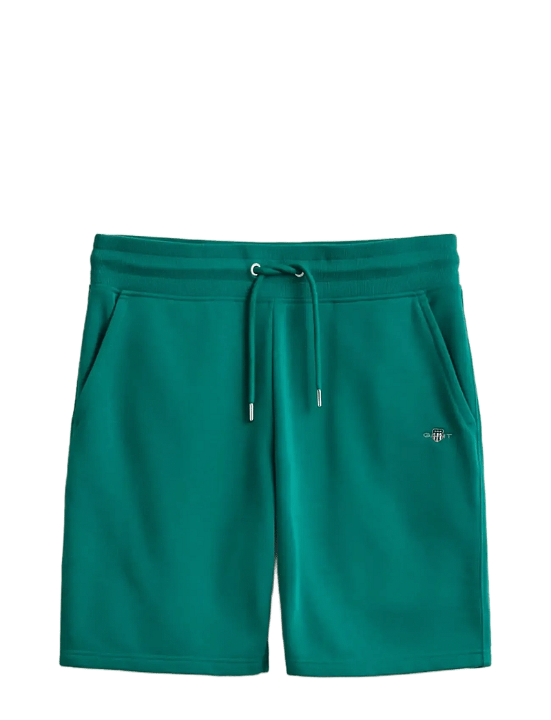 GANT - REG SHIELD SWEAT SHORTS - sweatshorts - dry herb green - 1