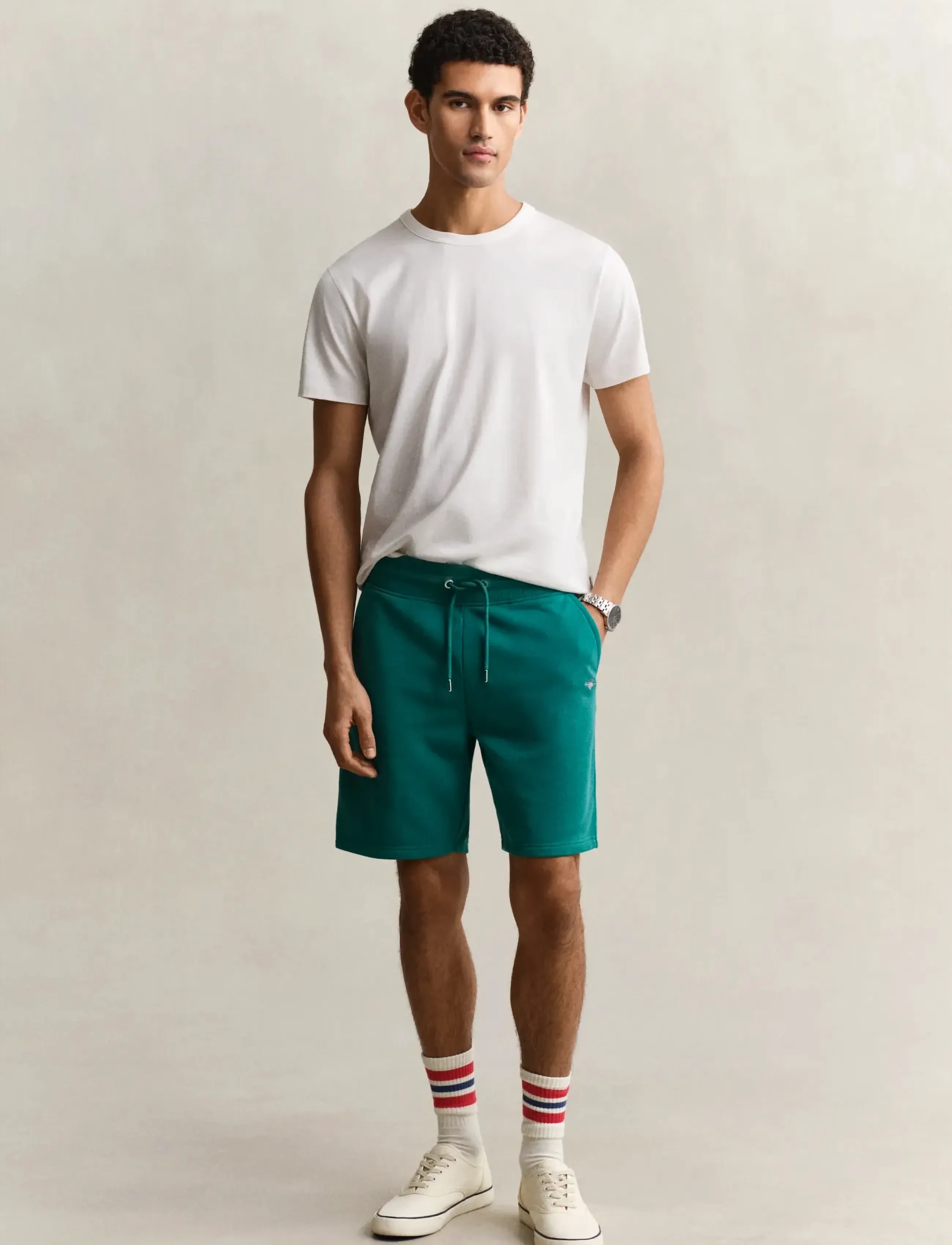 Gant Reg Shield Sweat Shorts, S, Green, Shorts > Svedeshorts, Herre