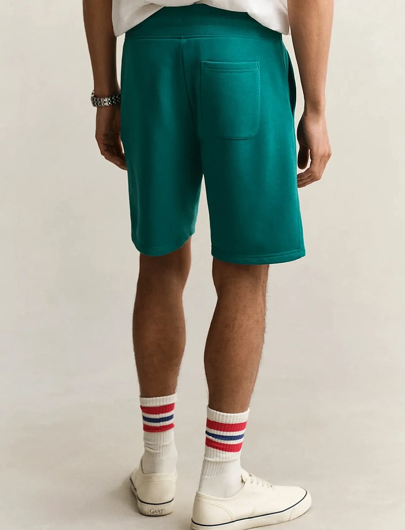 GANT - REG SHIELD SWEAT SHORTS - sweatshorts - dry herb green - 2
