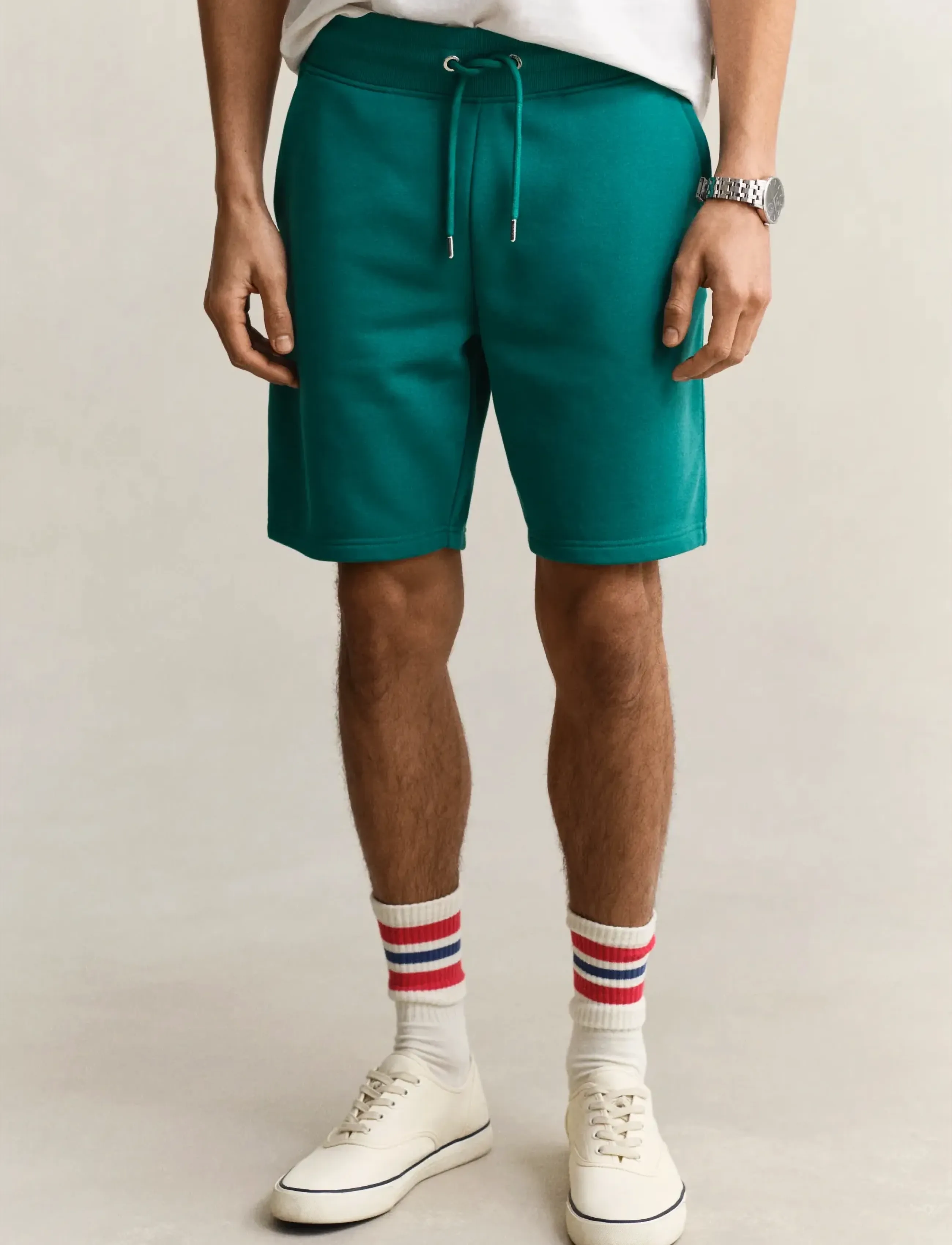 Gant - REG SHIELD SWEAT SHORTS - sweatshorts - dry herb green - 3