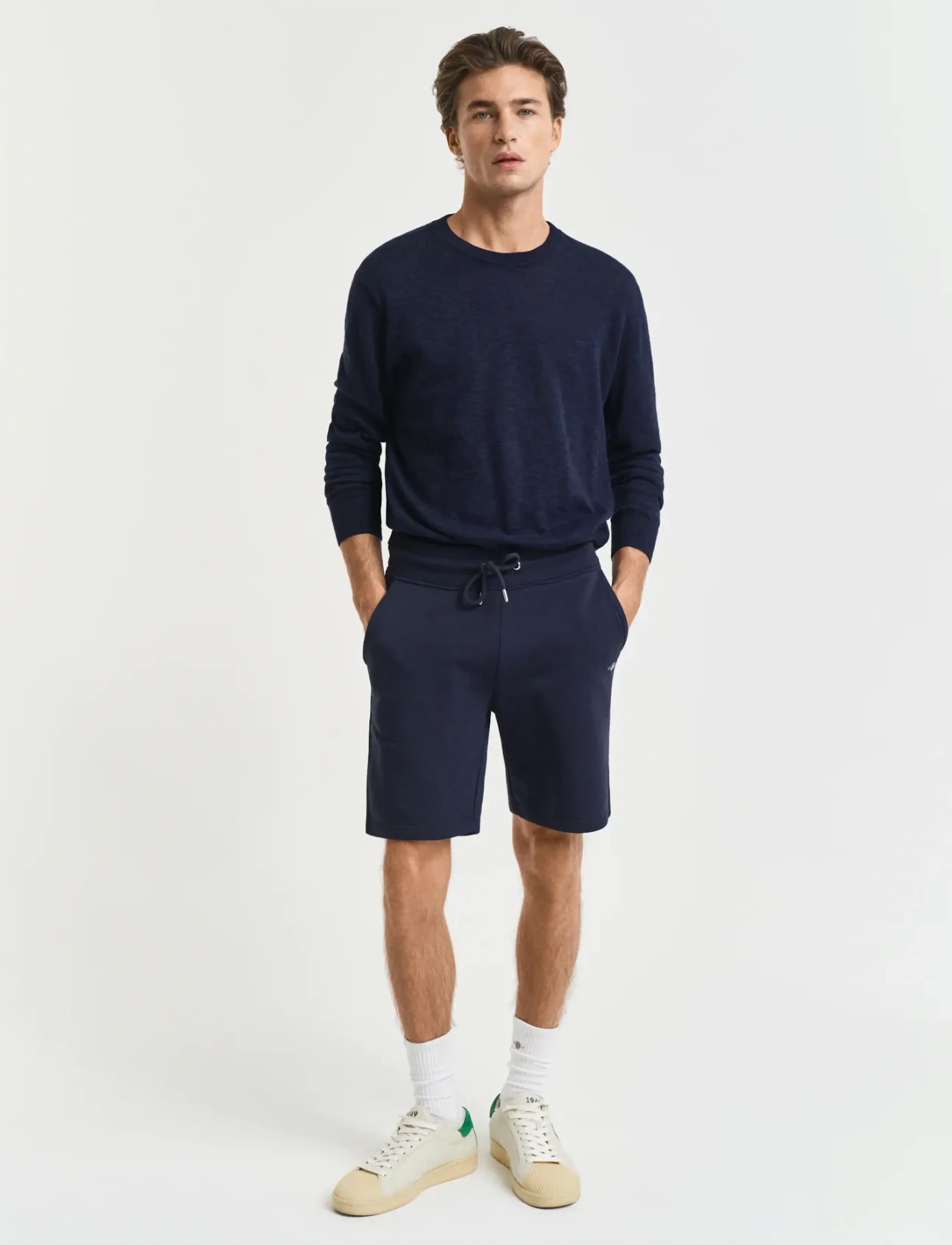 Gant Reg Shield Sweat Shorts, XXL, Navy, Shorts > Svedeshorts, Herre