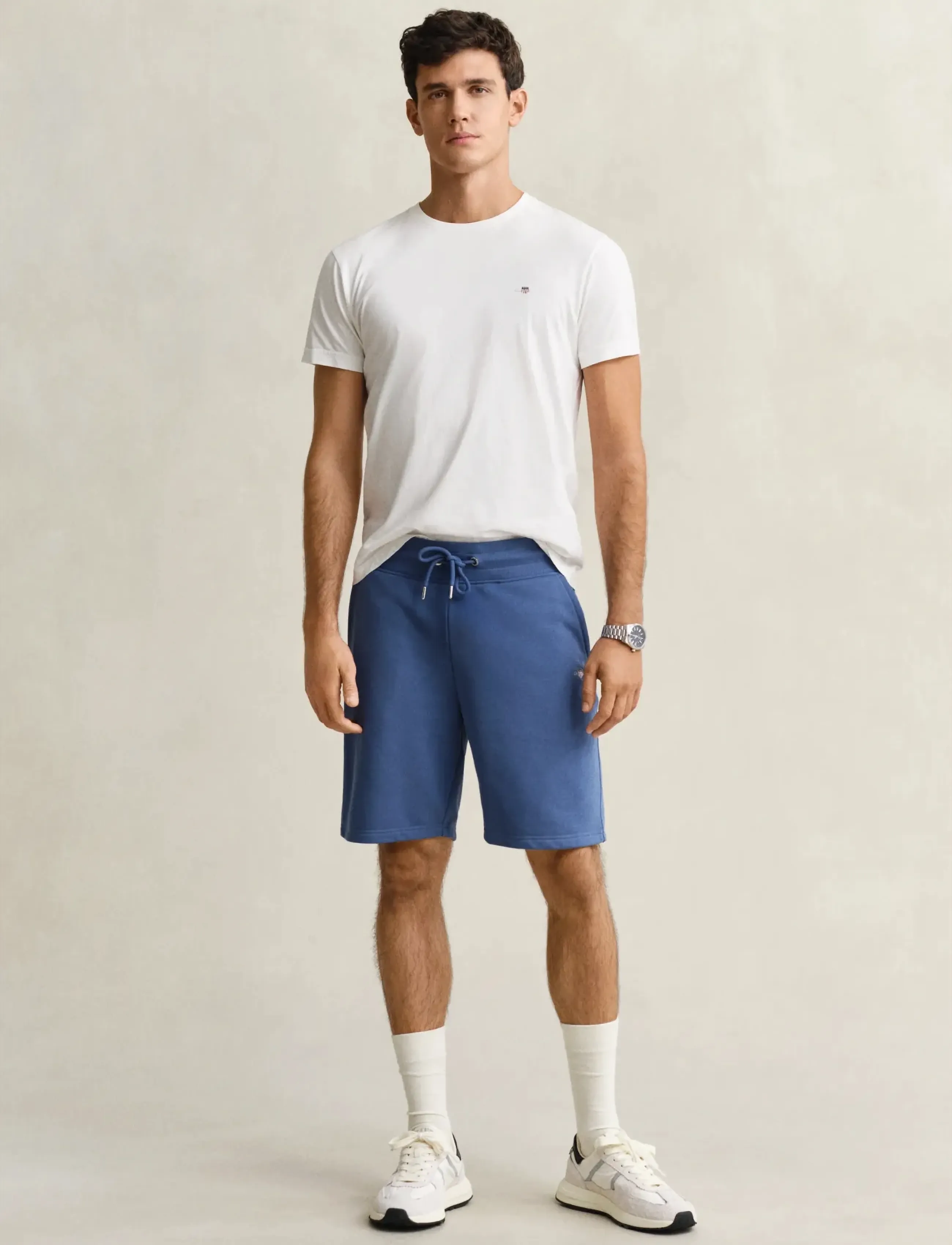 Gant REG SHIELD SWEAT SHORTS - Kläder - VINTAGE BLUE / blue