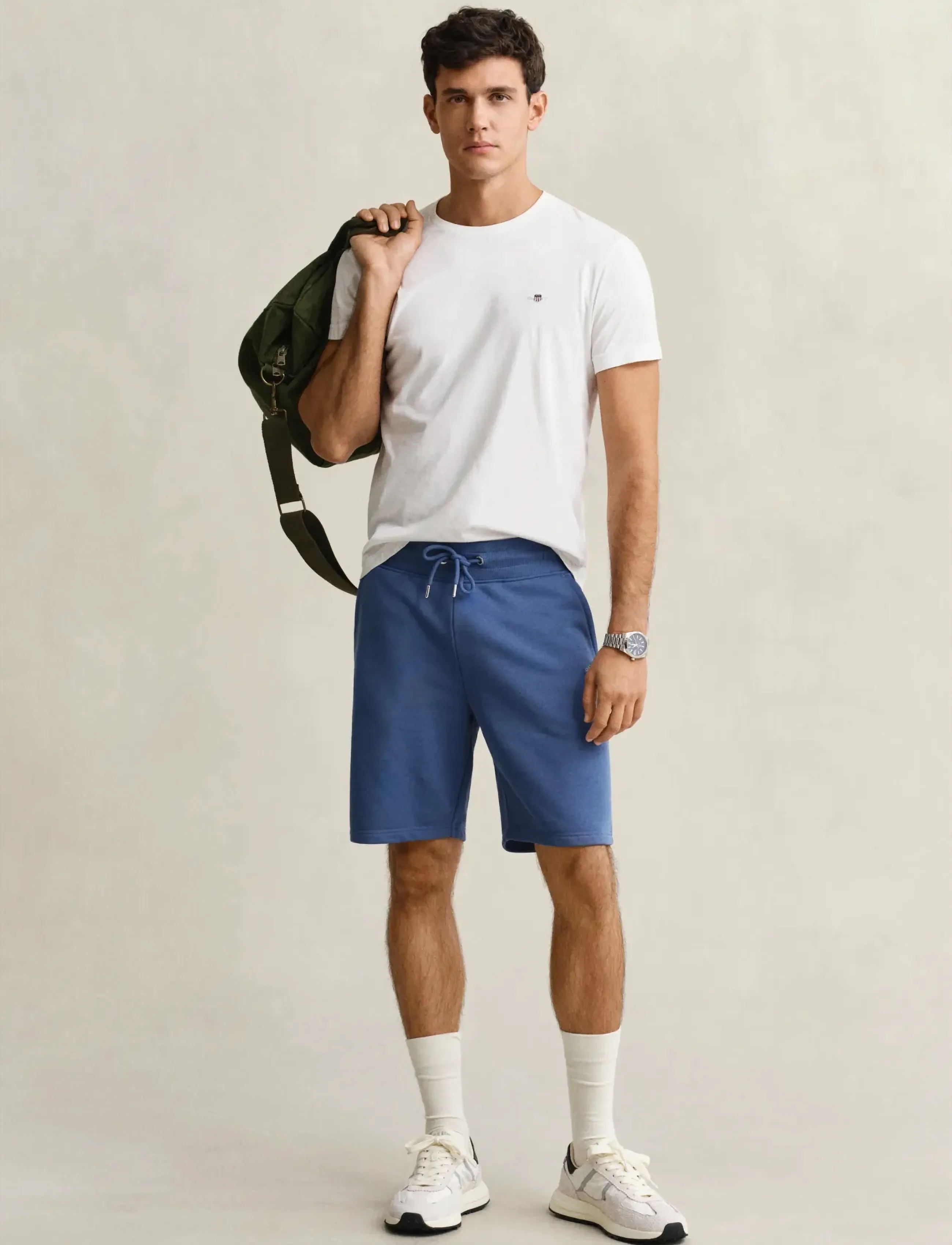 Gant - REG SHIELD SWEAT SHORTS - sweat shorts - vintage blue - 4